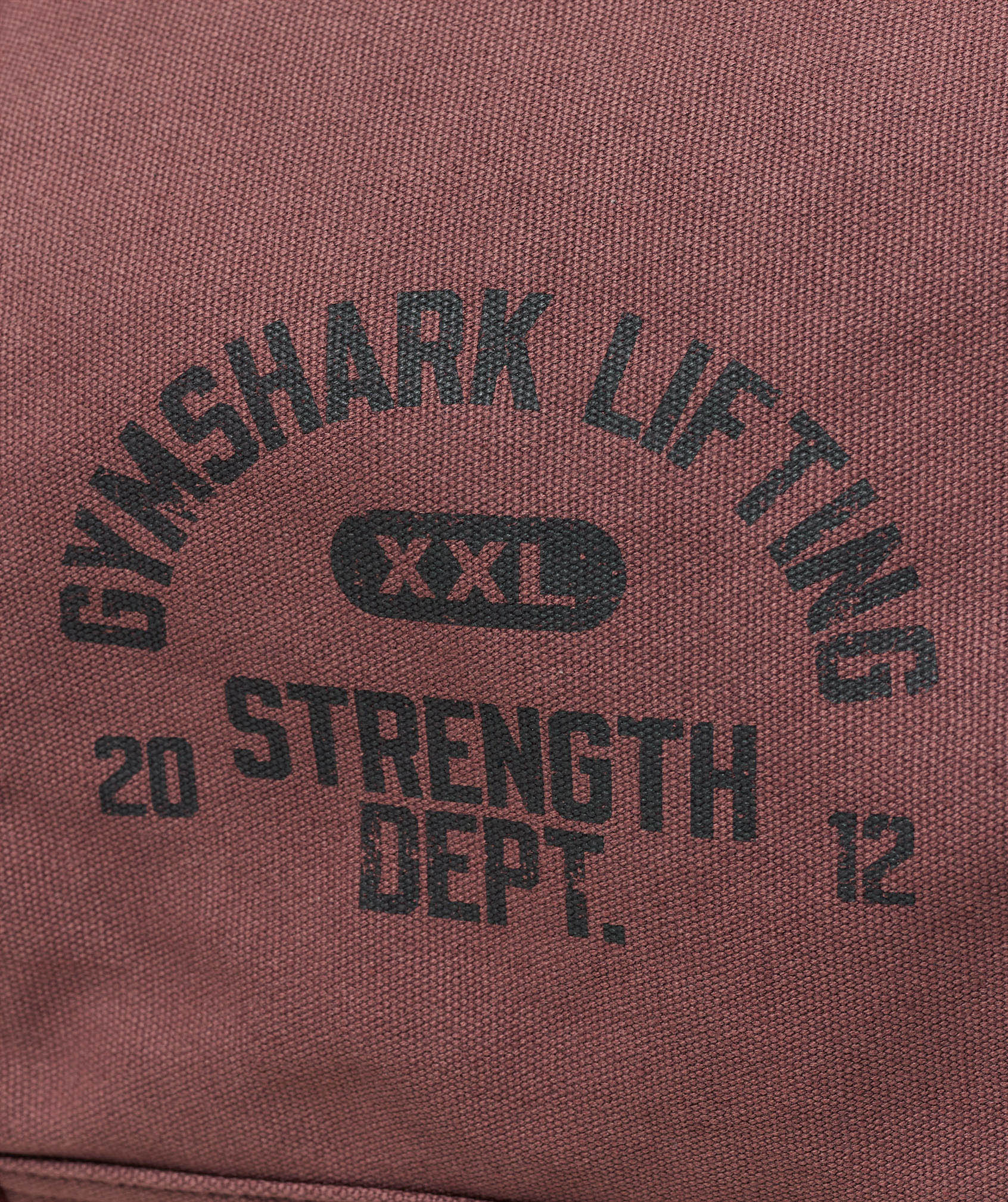 Gymshark Strength Dept Canvas Duffle Bag - Burgundy Brown