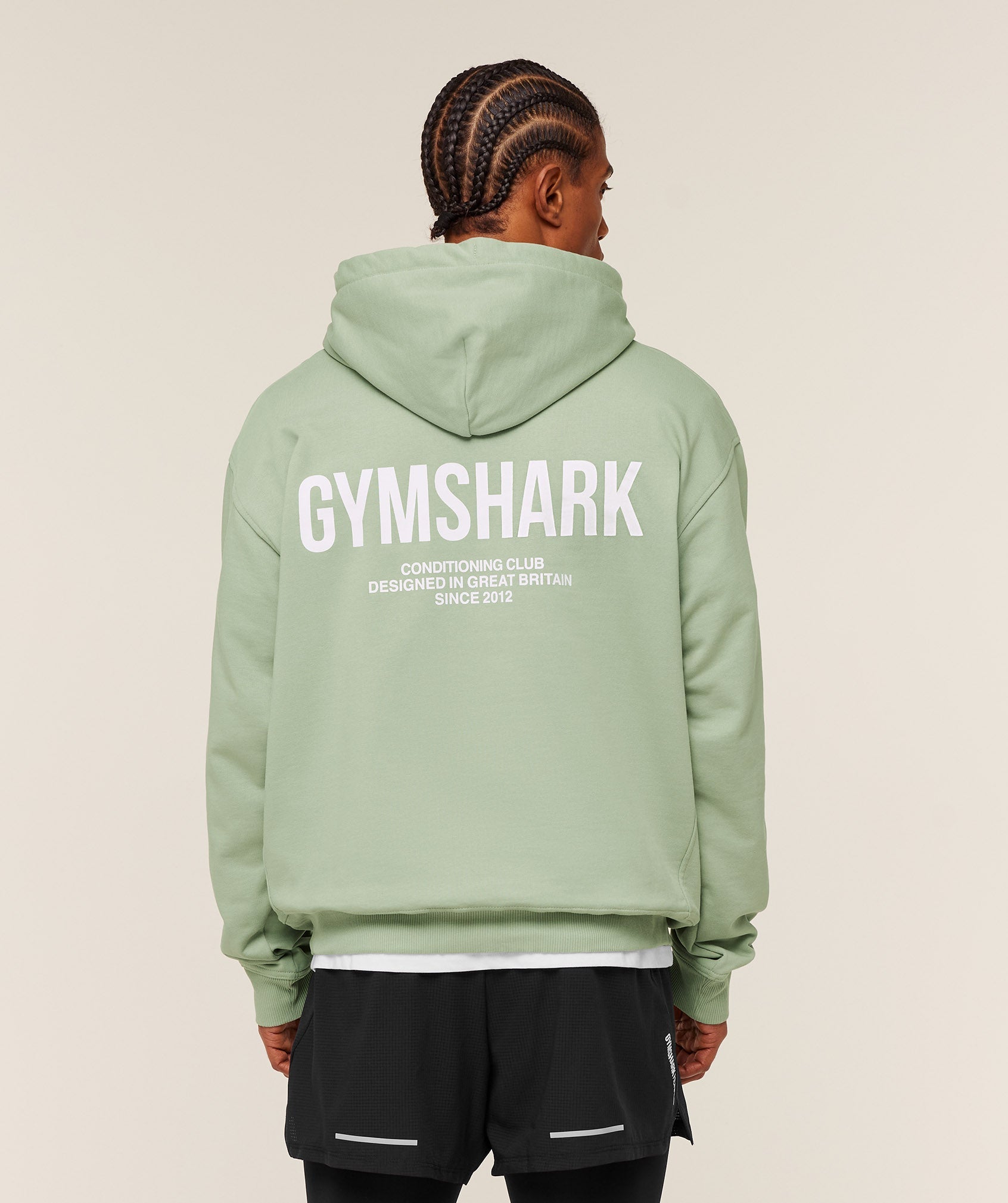 Gymshark Conditioning Club Hoodie - GS HAZE GREEN/GS WHITE