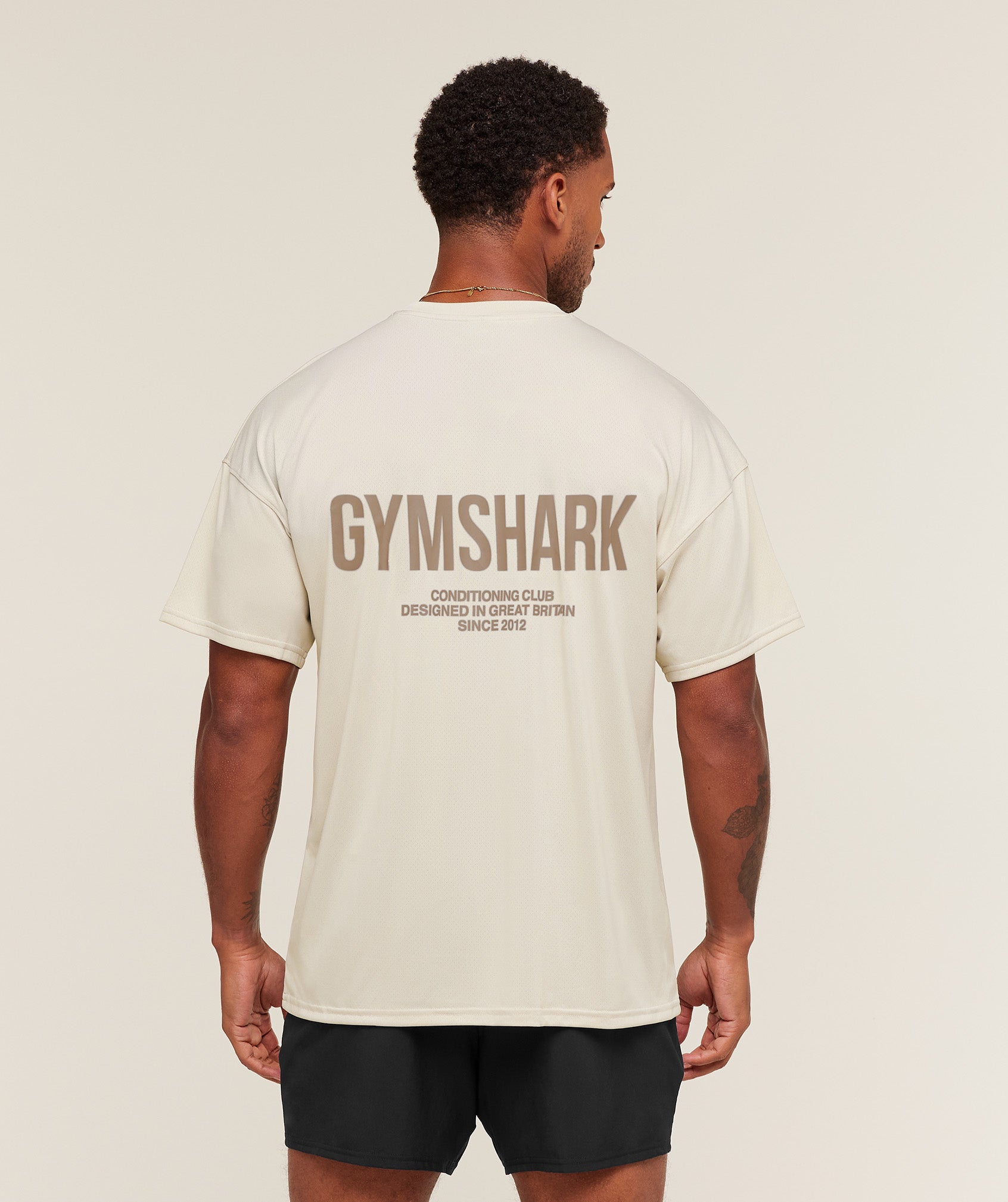 Gymshark Conditioning Club Oversized T-Shirt - Pebble Grey/Cement Brown