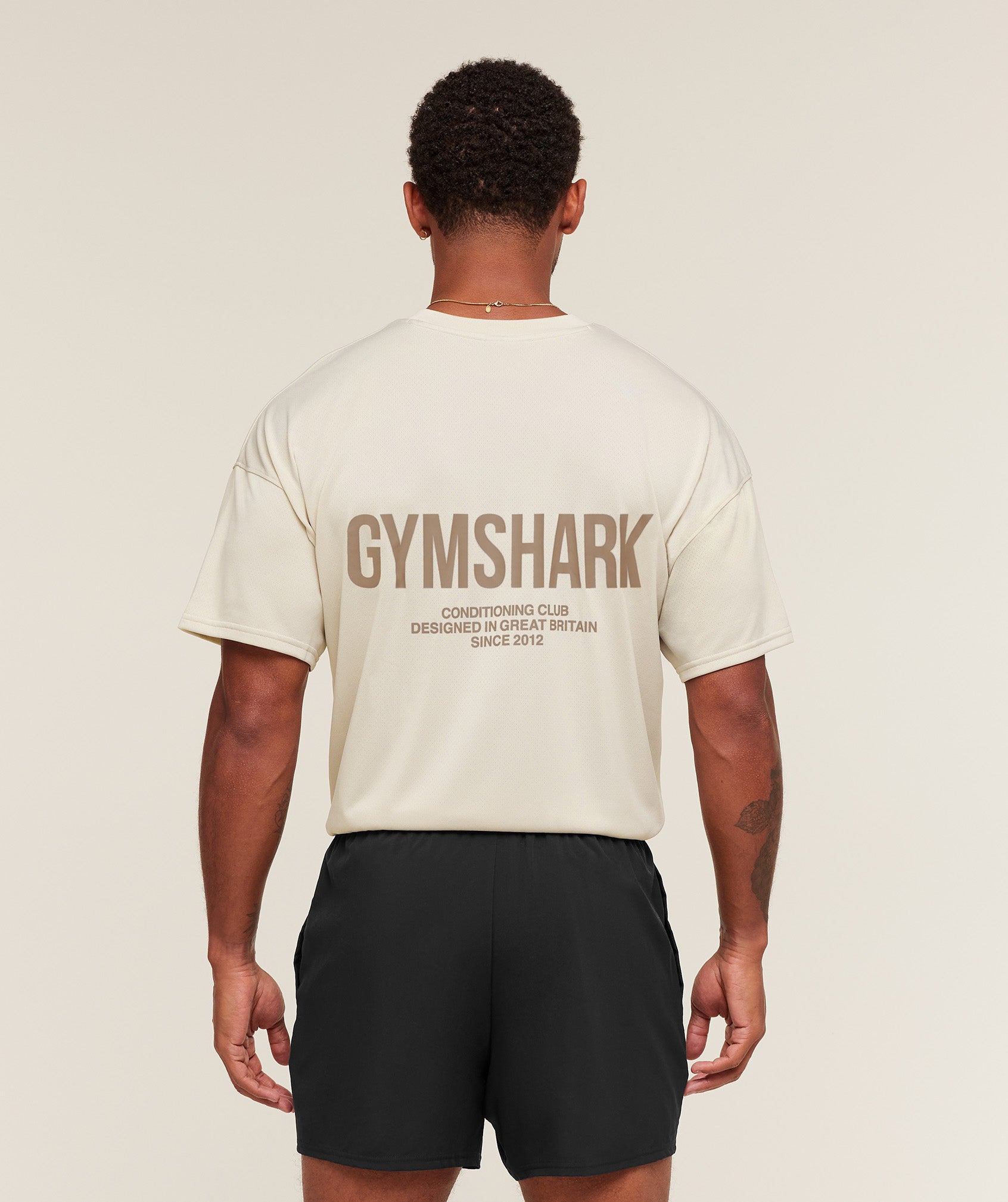 Gymshark Conditioning Club Oversized T-Shirt - Pebble Grey/Cement Brown