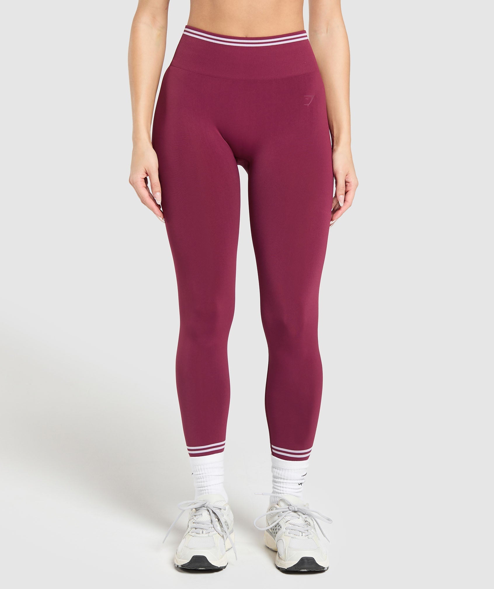 Contrast Seamless Leggings - Strong Pink