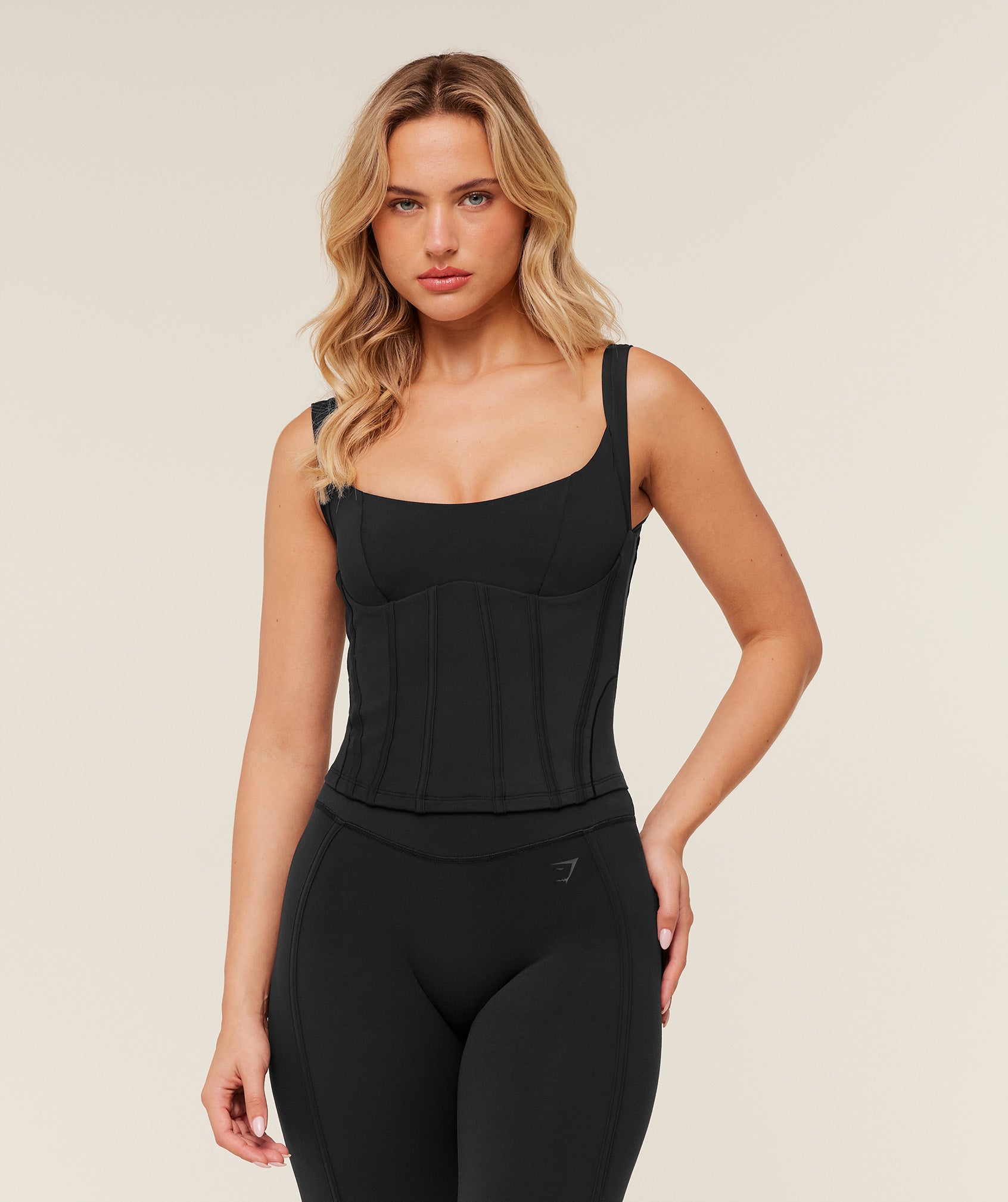 Gymshark Corset Tank Top - GS Black
