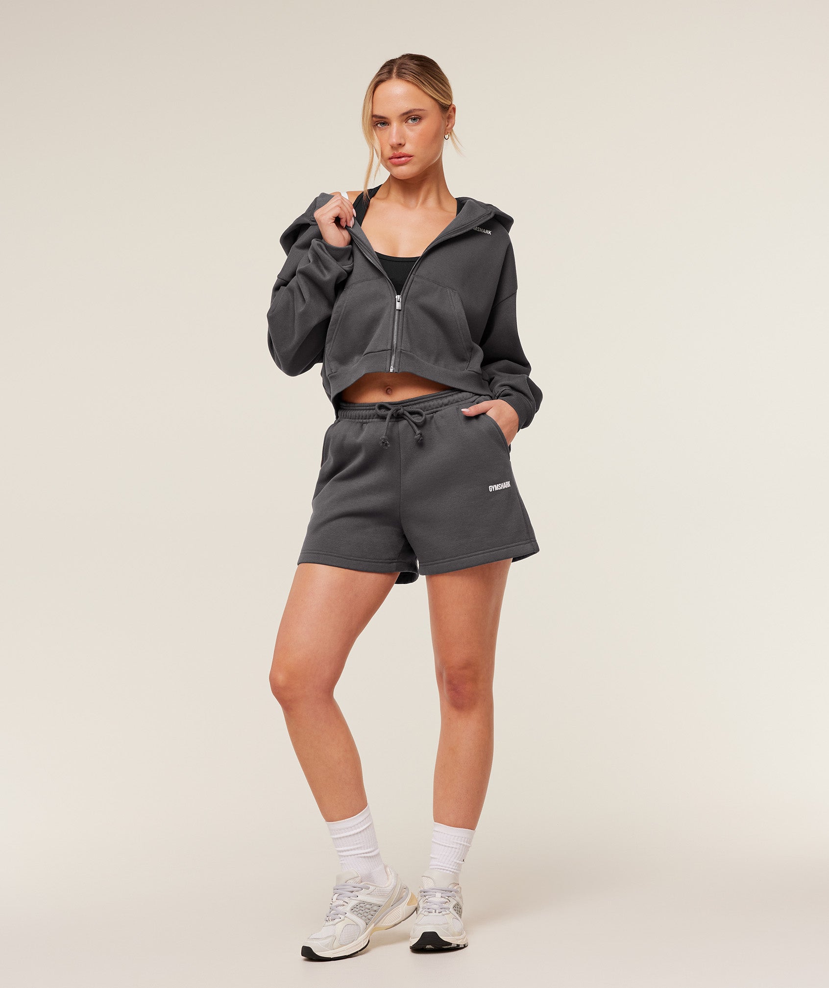 Gymshark Cosy Luxe Shorts - Onyx Grey