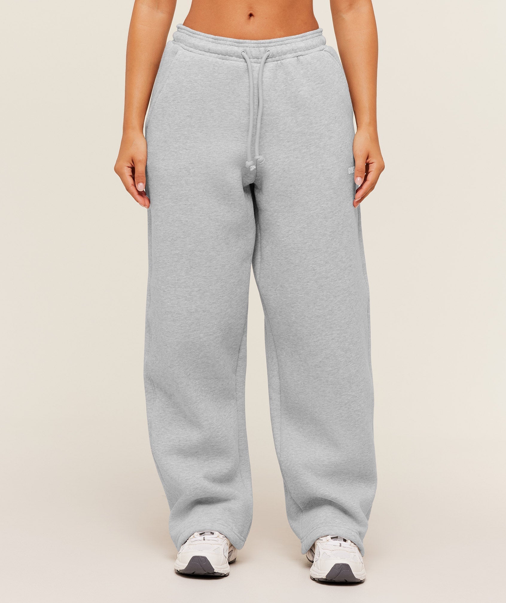 Gymshark Cosy Luxe Straight Leg Short Joggers - Bros Soft Grey Marl