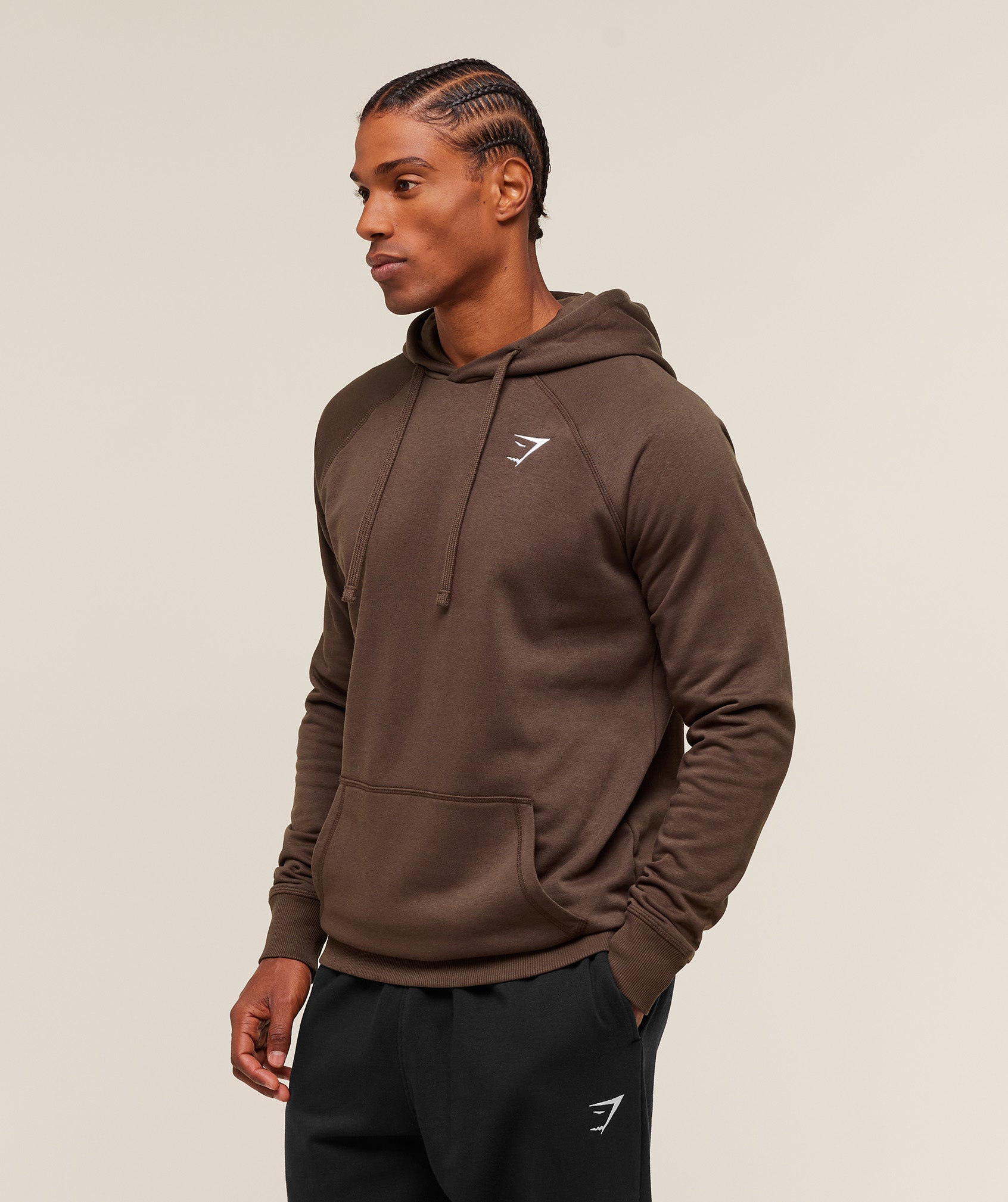 Gymshark Crest Hoodie - Archive Brown