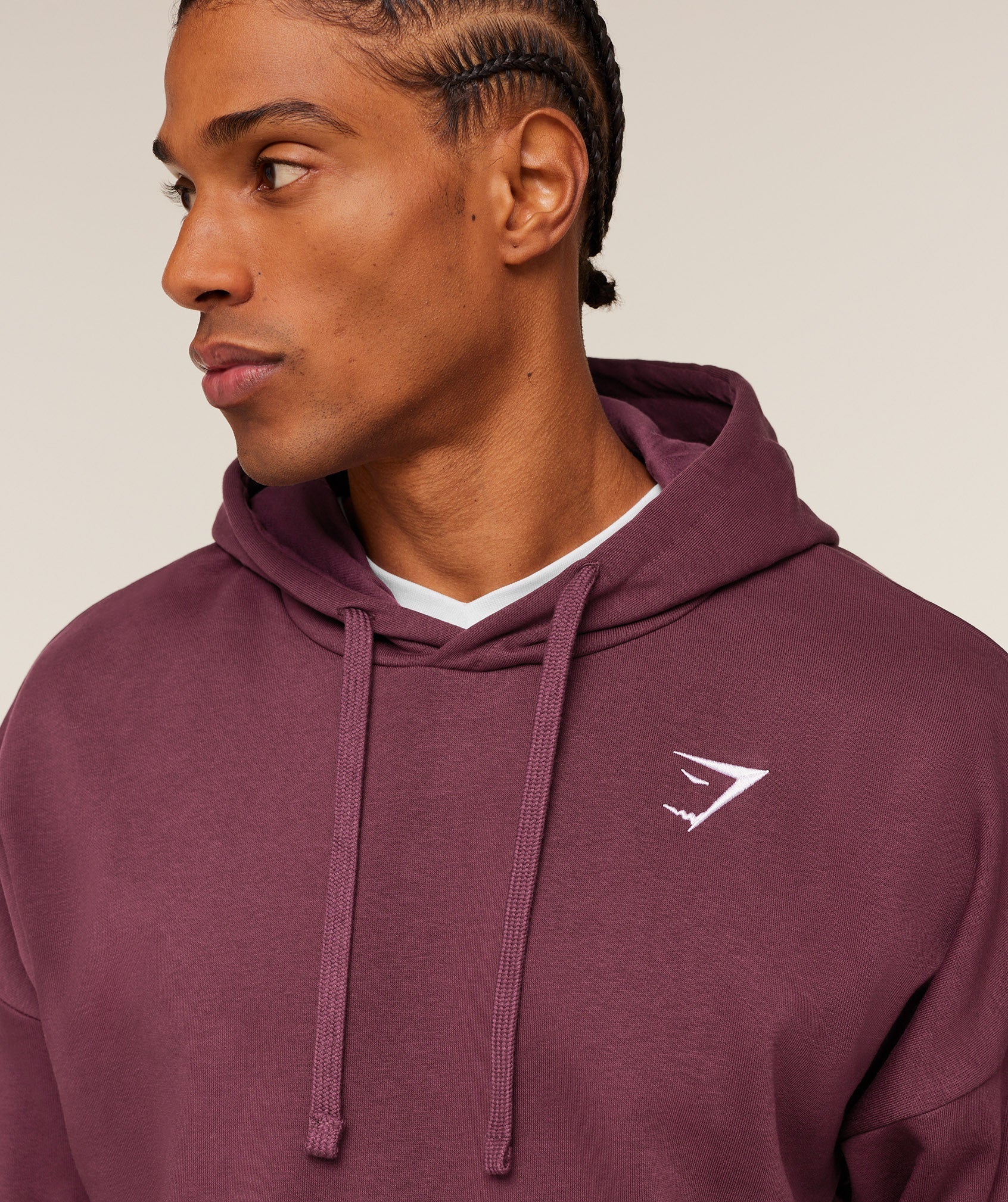 Gymshark Crest Oversized Hoodie - GS Impact Burgundy