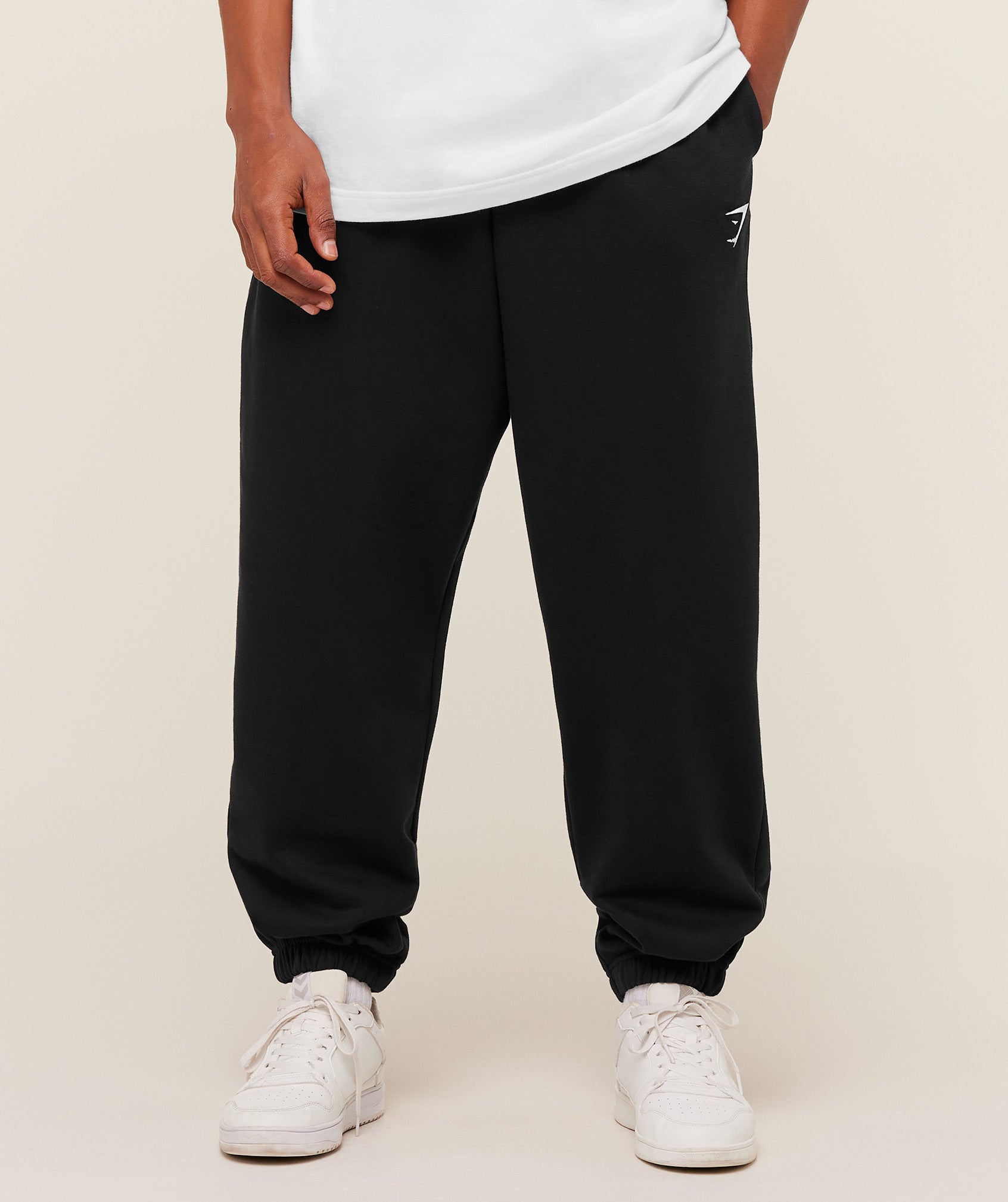 Gymshark Crest Oversized Joggers - GS Black