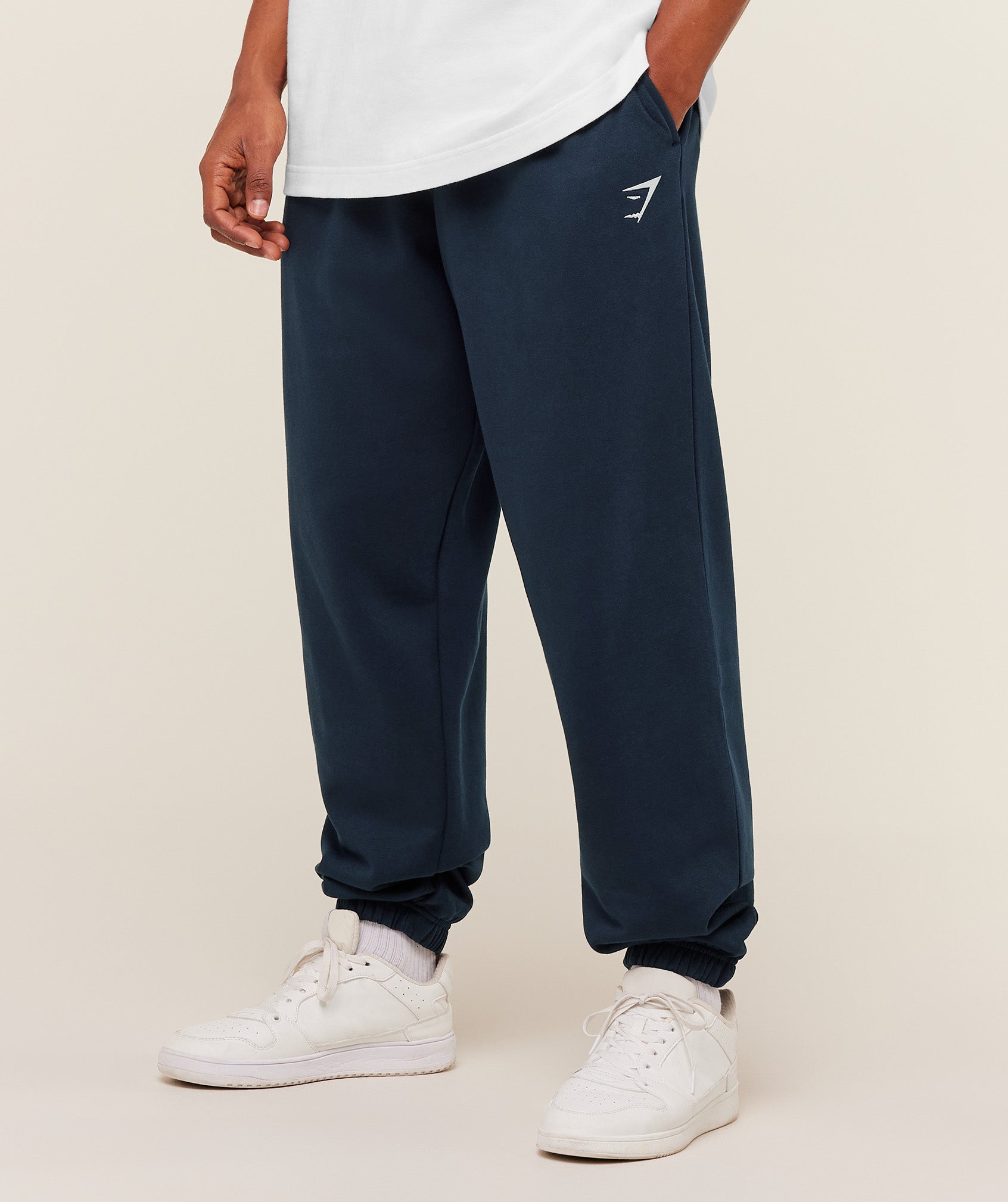 Gymshark Crest Oversized Joggers - GS Navy