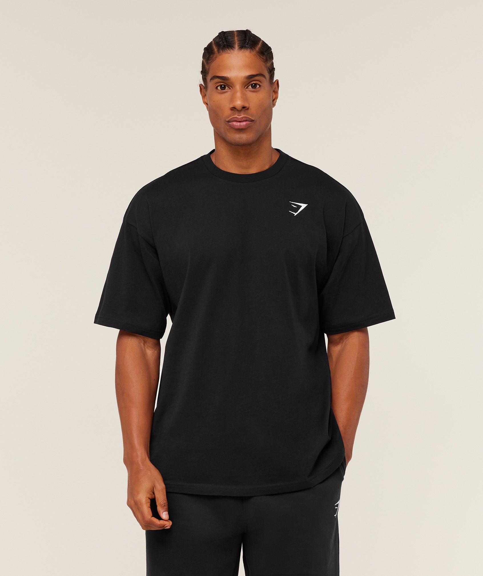 Gymshark Crest Oversized T-Shirt - GS Black