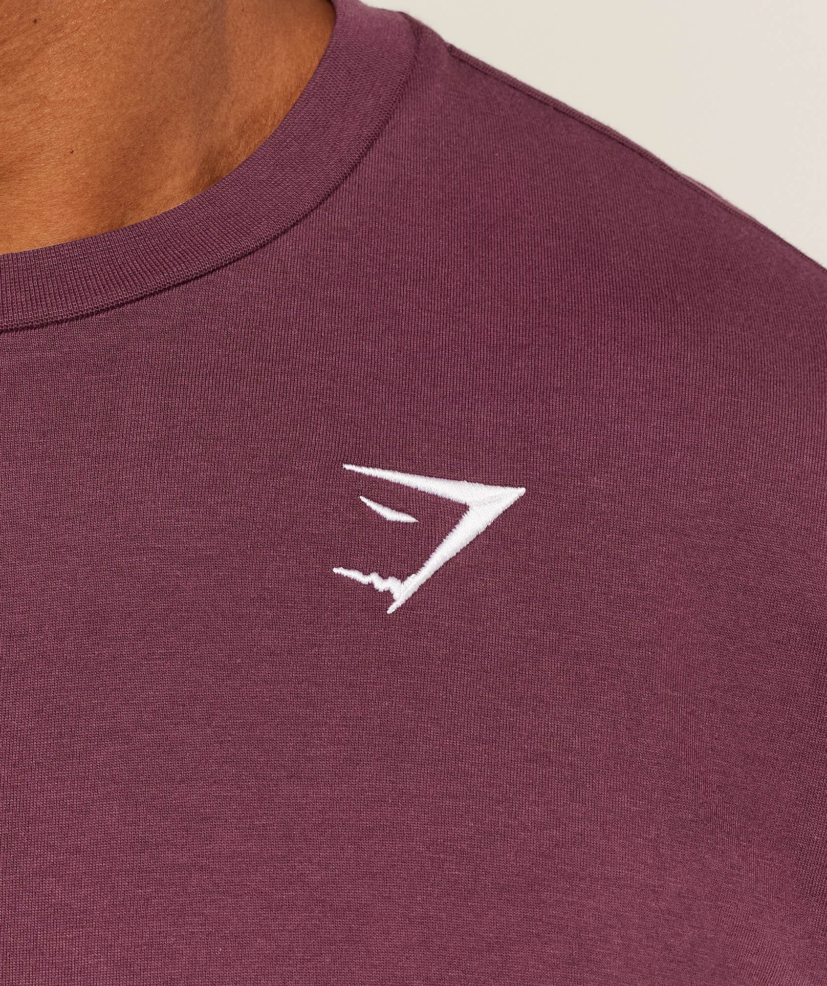 Gymshark Crest Oversized T-Shirt - GS Impact Burgundy