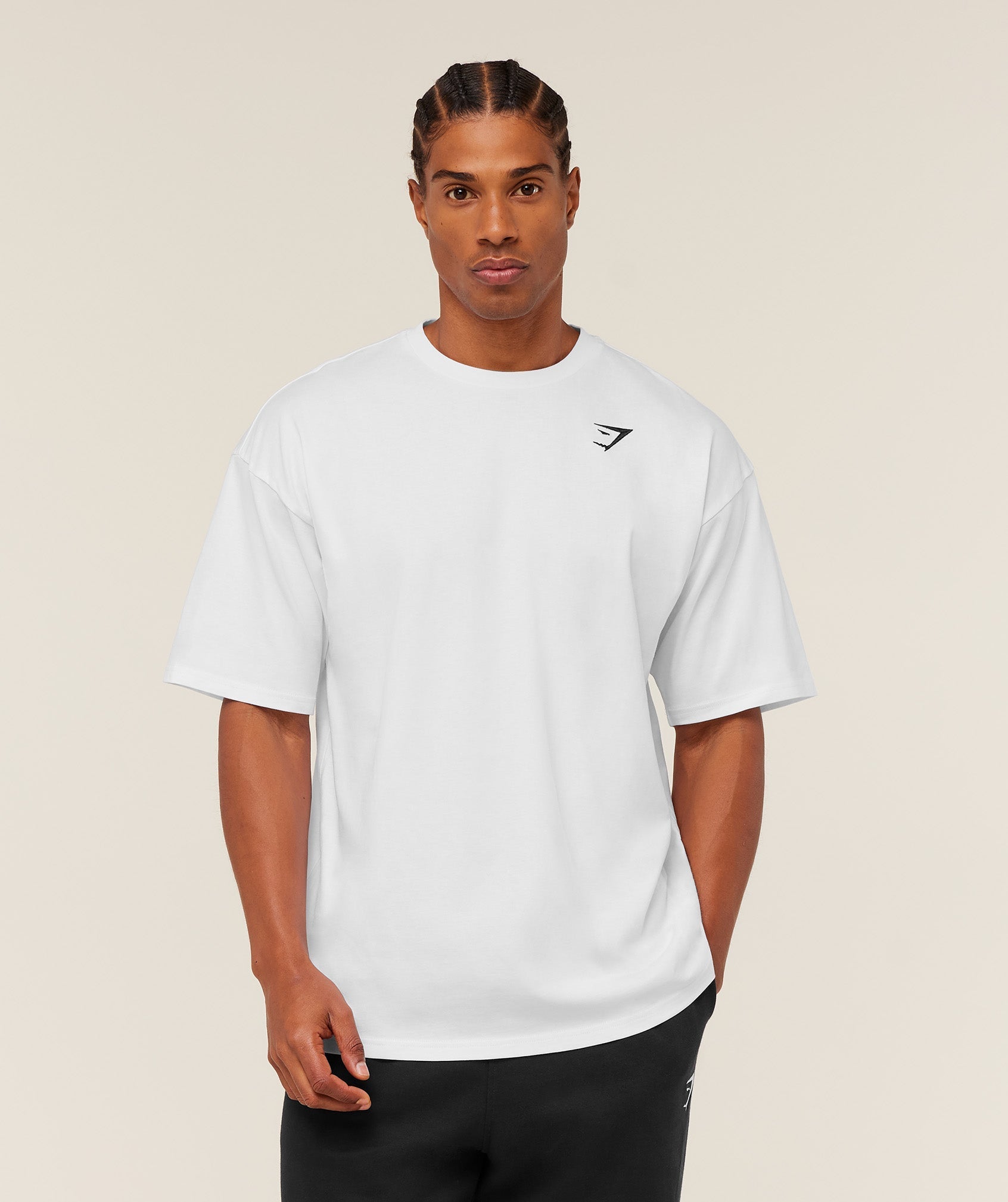Gymshark Crest Oversized T-Shirt - GS White