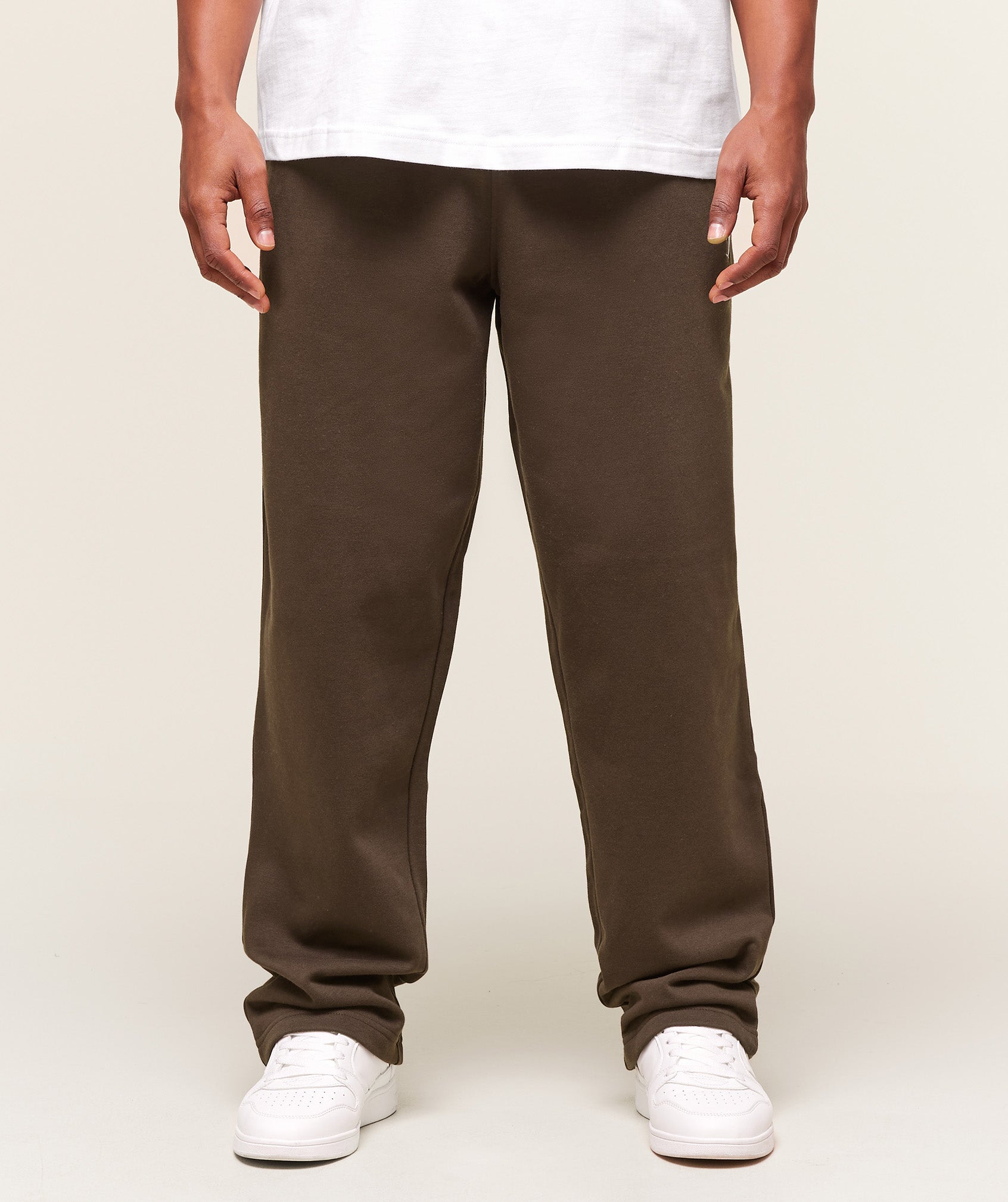 Gymshark Crest Straight Leg Joggers - Archive Brown