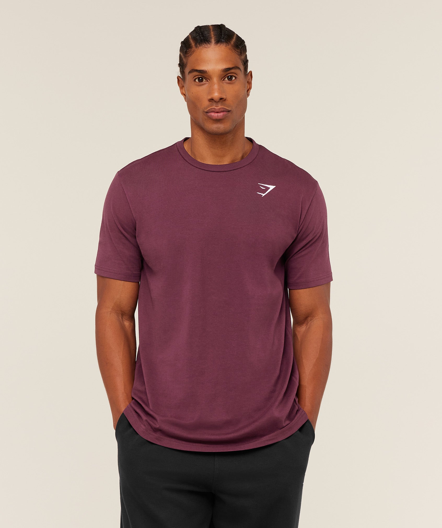 Gymshark Crest T-Shirt - GS Impact Burgundy