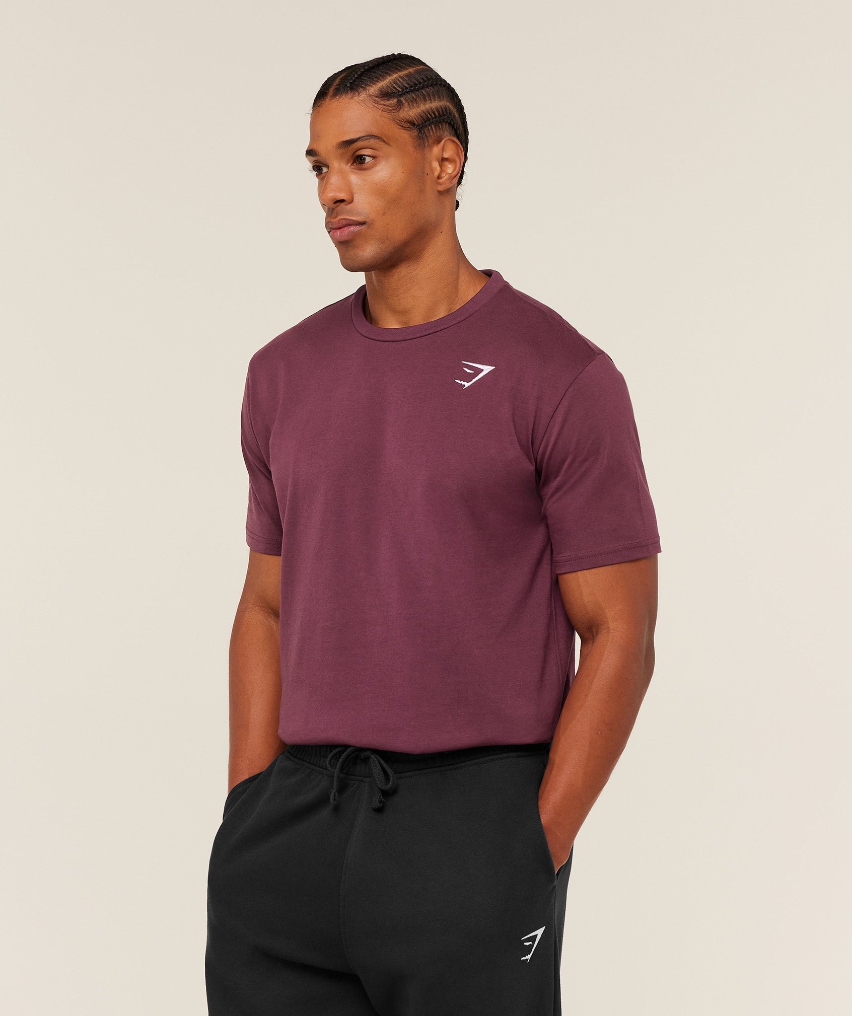 Gymshark Crest T-Shirt - GS Impact Burgundy