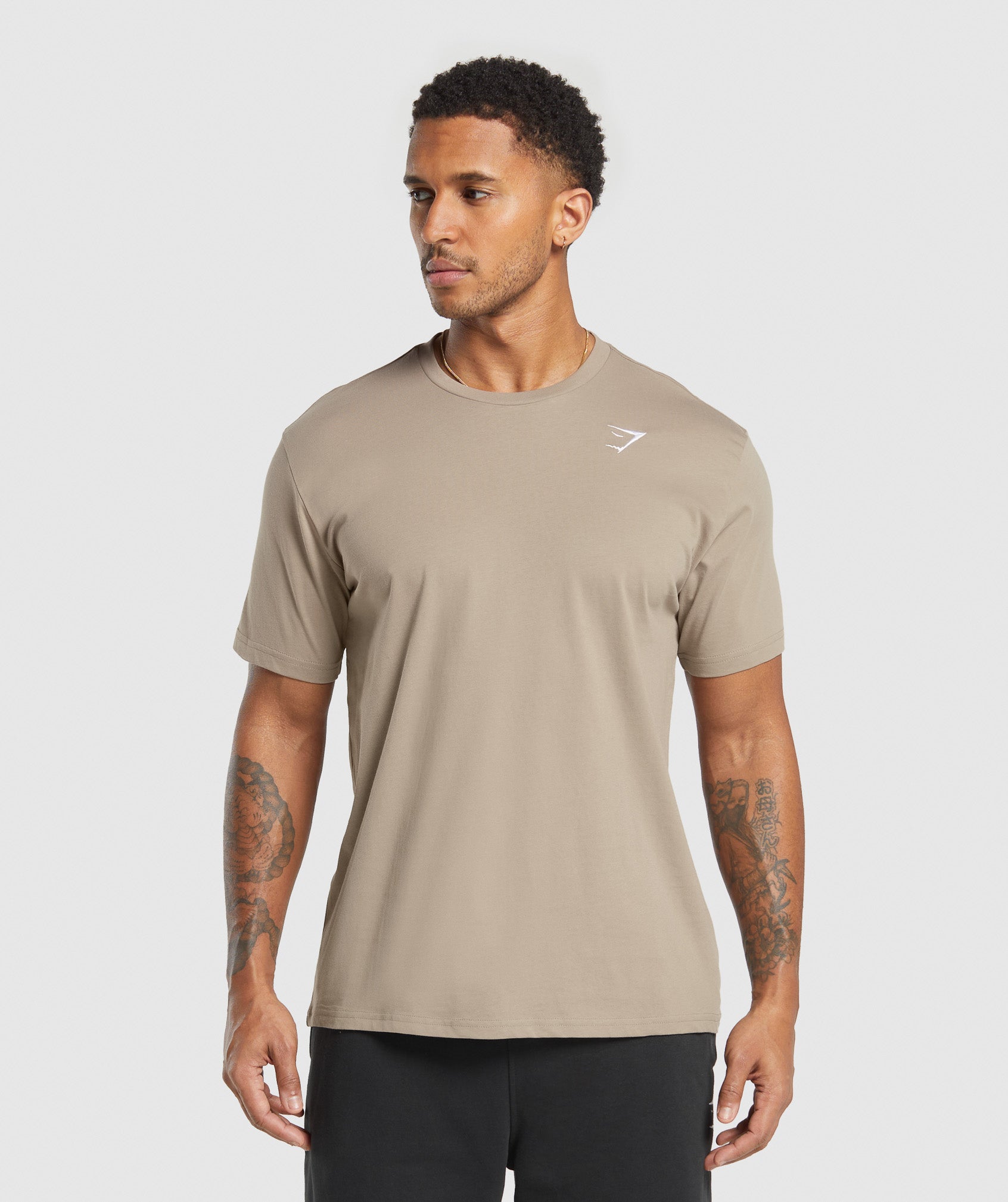 Gymshark Crest T-Shirt - Lifestyle Brown