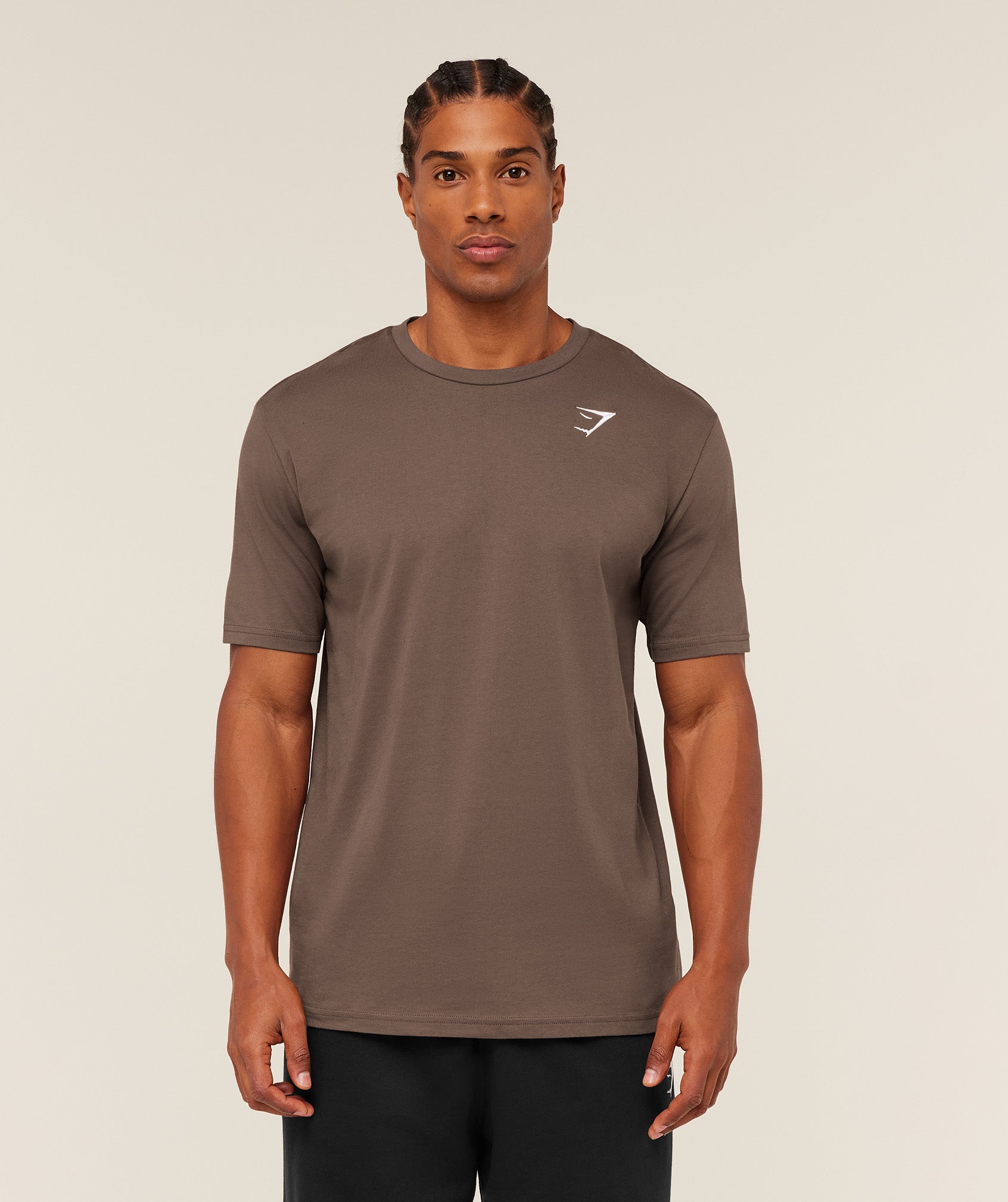 Gymshark Crest T-Shirt - Soft Brown