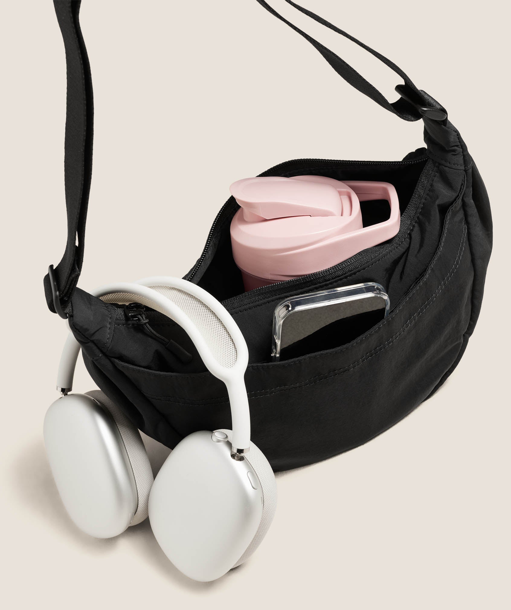 Gymshark Pleat Crossbody - Black