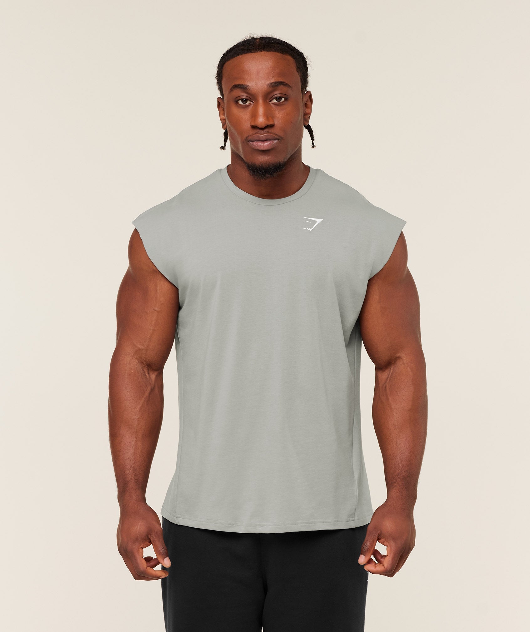 Gymshark Critical Cut Off Tank - Smokey Grey