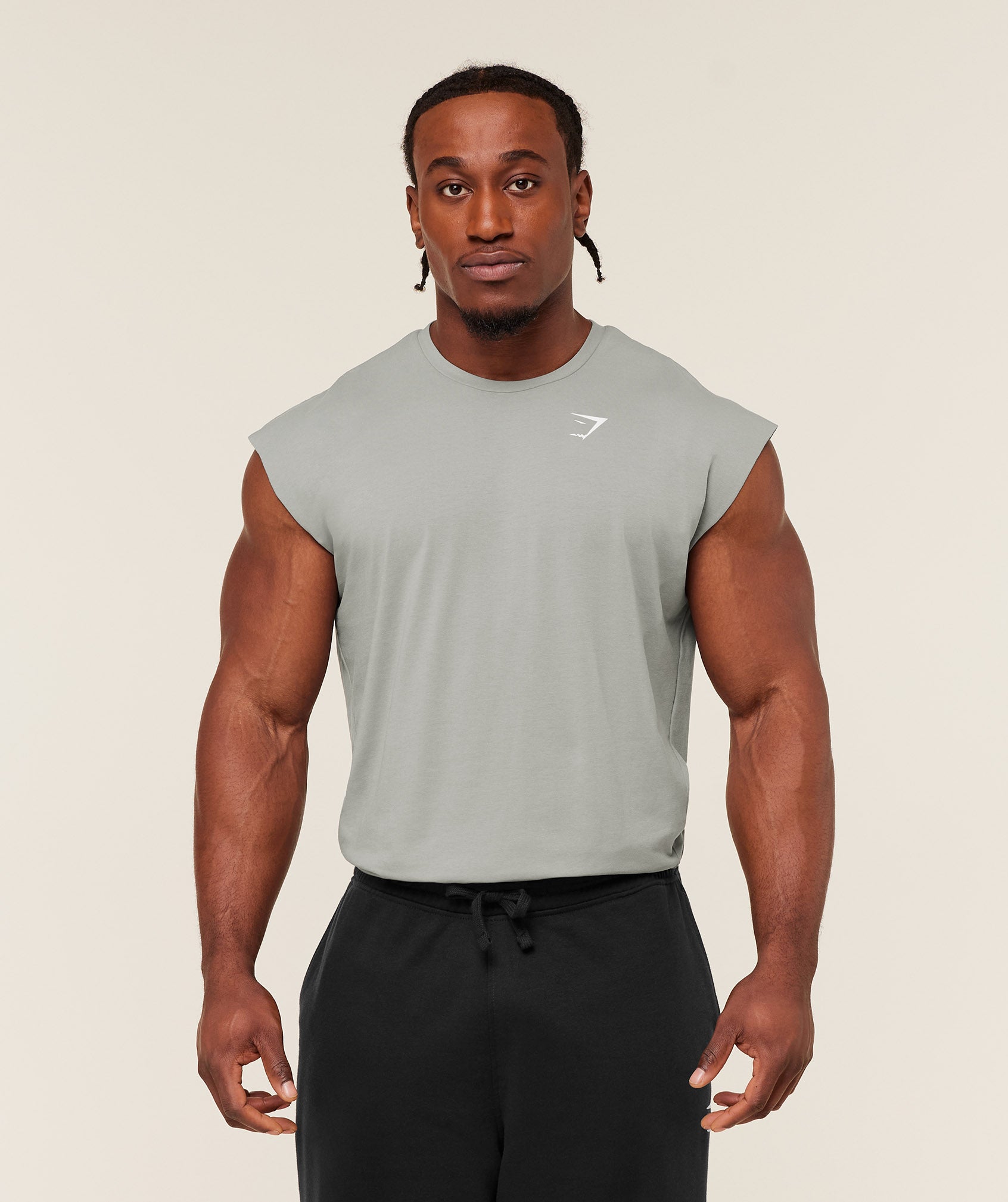 Gymshark Critical Cut Off Tank - Smokey Grey