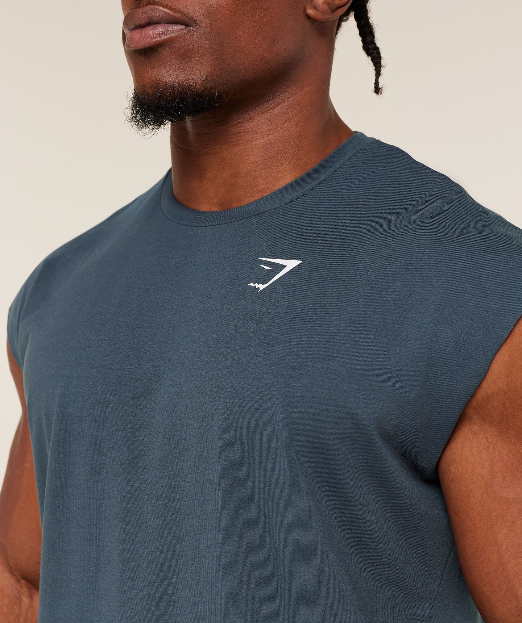Gymshark Critical Cut Off Tank - GS Stealth Blue