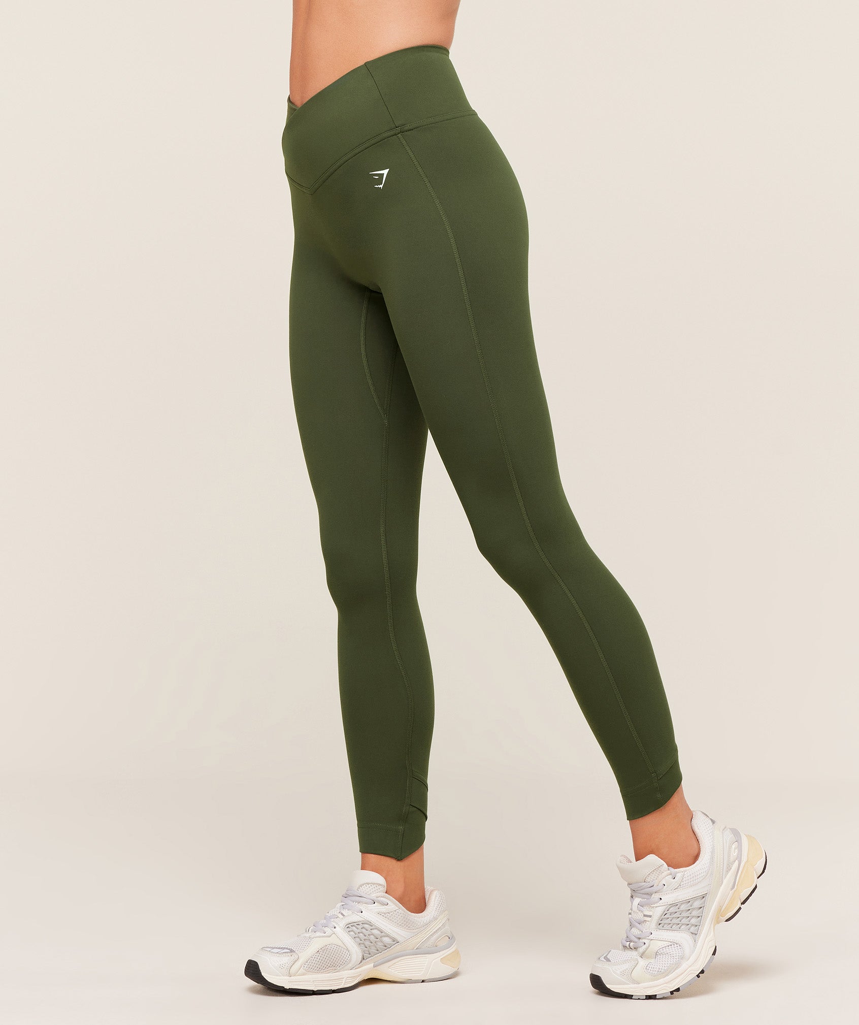 Gymshark Crossover Leggings - Winter Olive