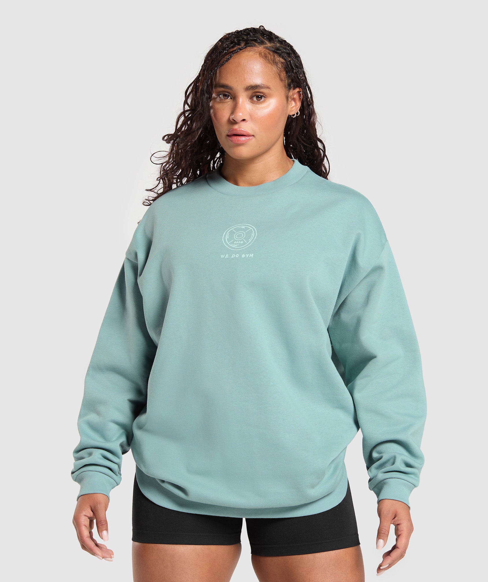 Gymshark Graphic Illustration Pullover - Celeste Blue