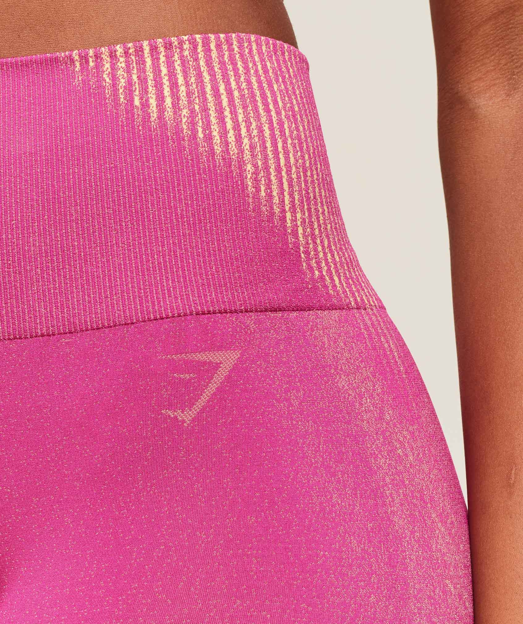 Gymshark Diffuse Seamless Leggings - Winning Pink/Refresh Yellow