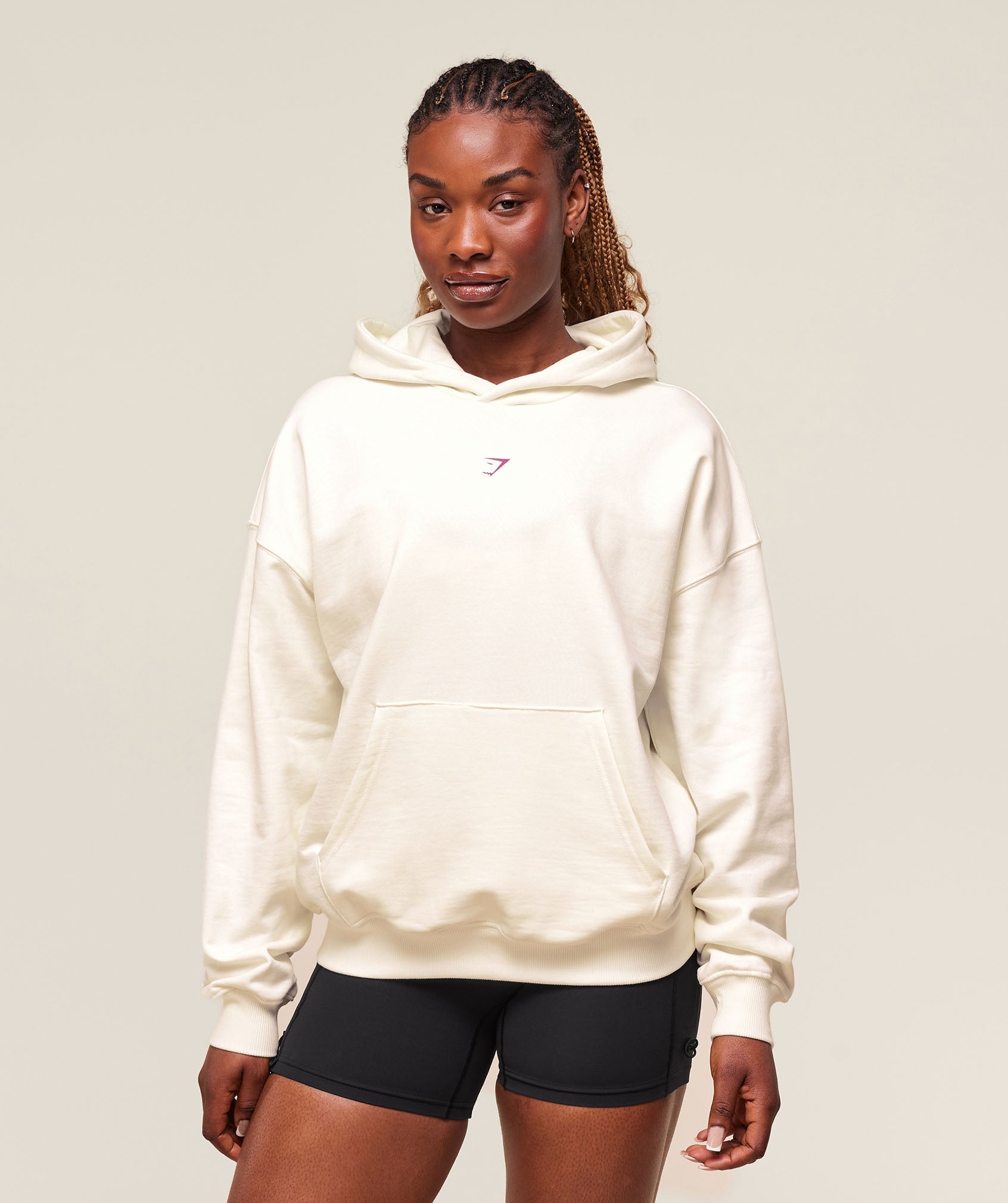 Gymshark Dump Truck Graphic Hoodie - Soft White