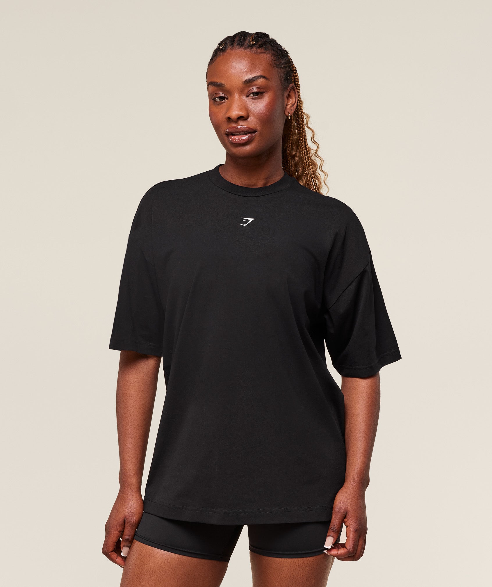 Gymshark Dump Truck Graphic Oversized T-Shirt - Black