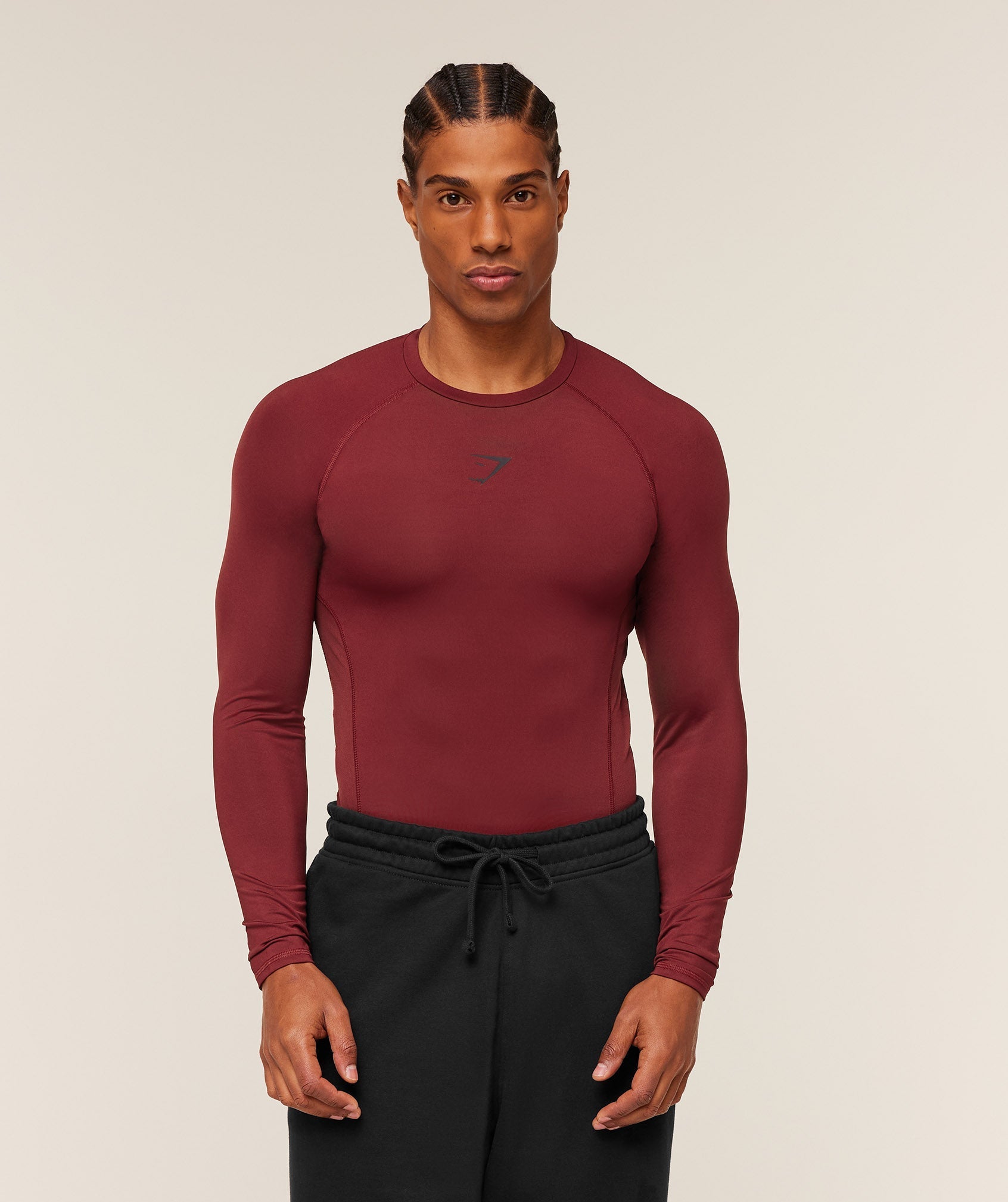 Gymshark Element Baselayer Long Sleeve T-Shirt - Sets Red