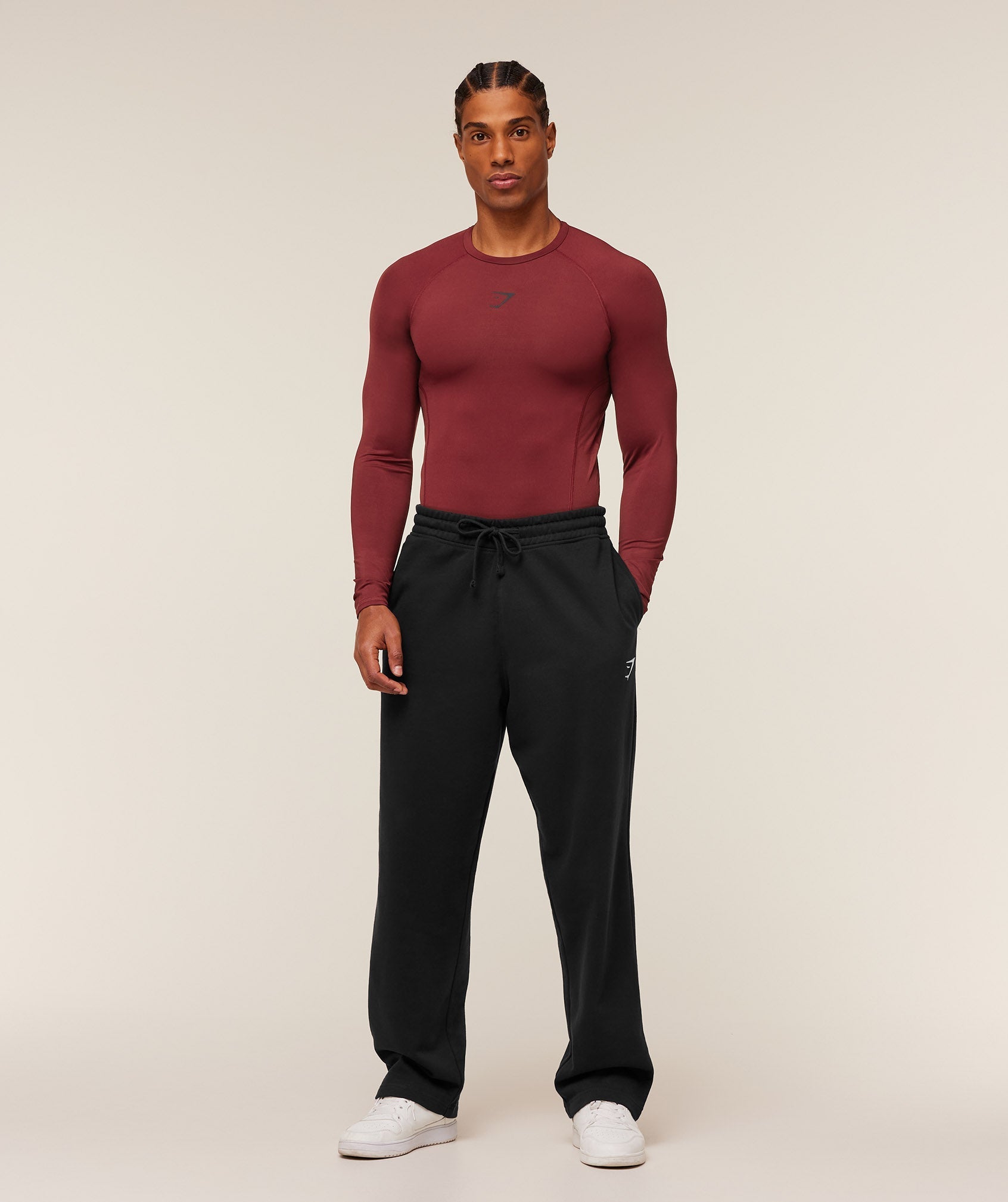 Gymshark Element Baselayer Long Sleeve T-Shirt - Sets Red