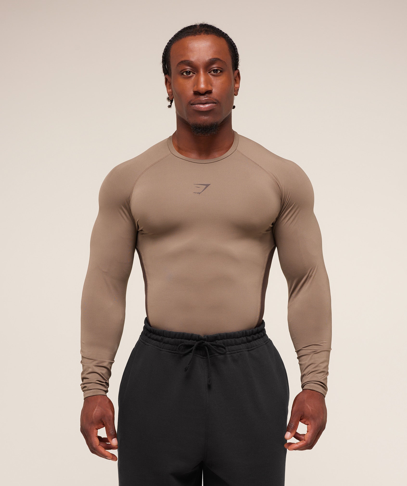 Gymshark Element Baselayer Long Sleeve T-Shirt - Soul Brown/Archive Brown