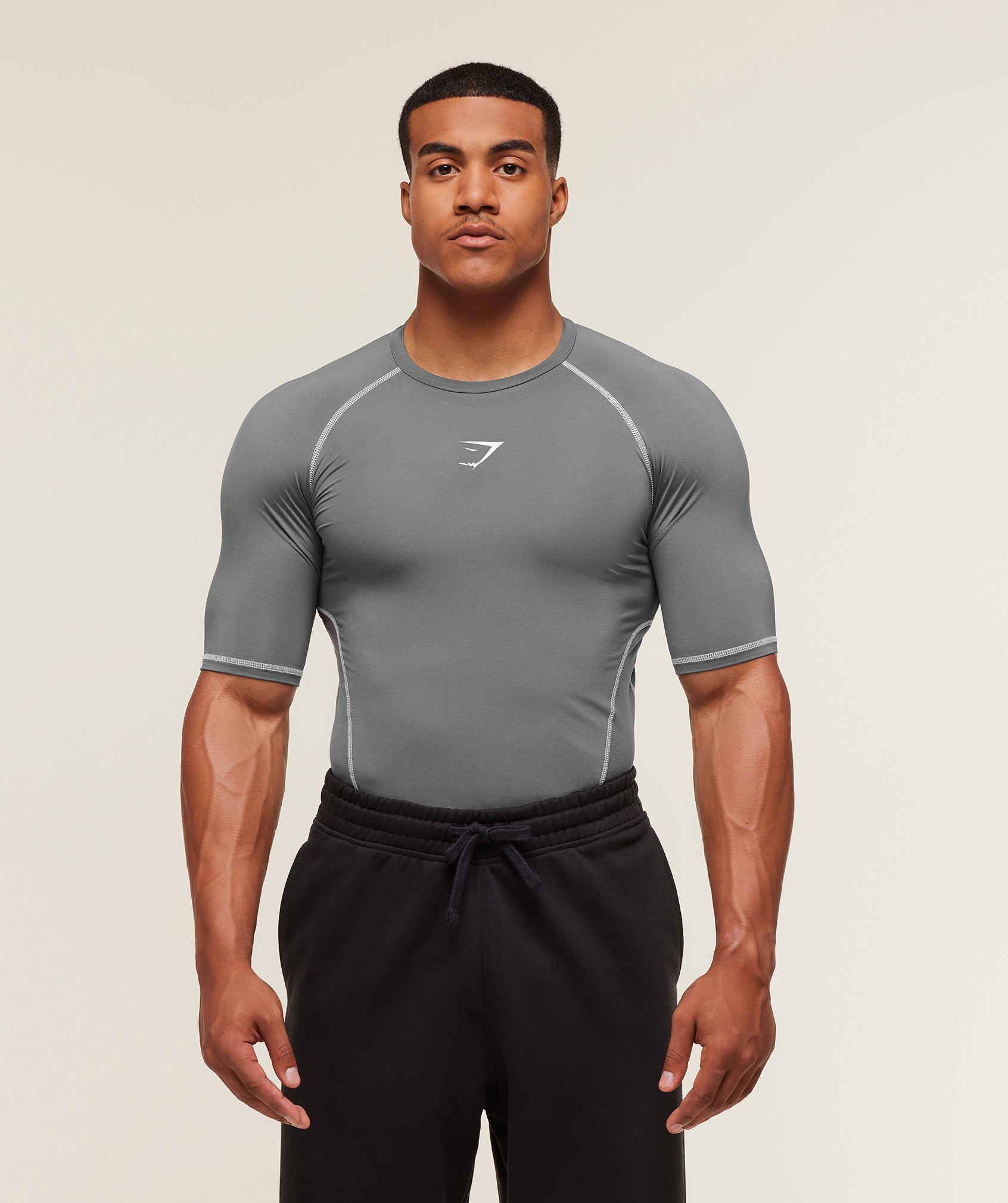 Gymshark Element Baselayer T-Shirt - Pitch Grey/White