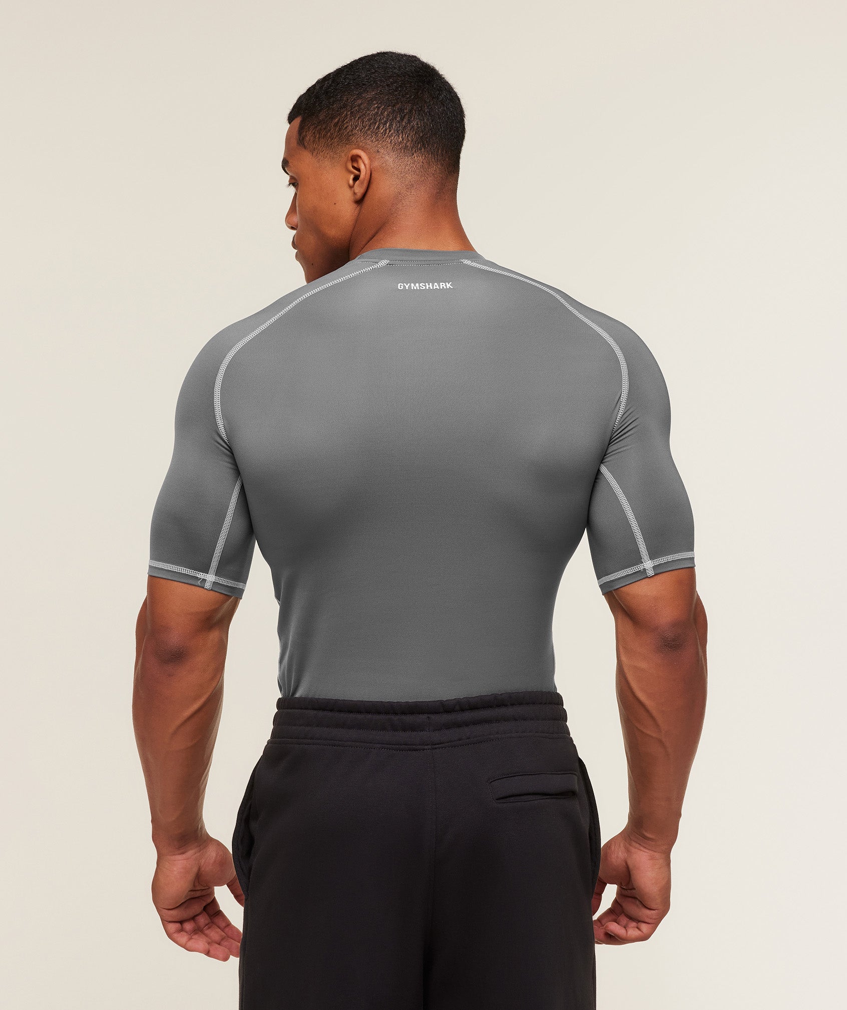 Gymshark Element Baselayer T-Shirt - Pitch Grey/White