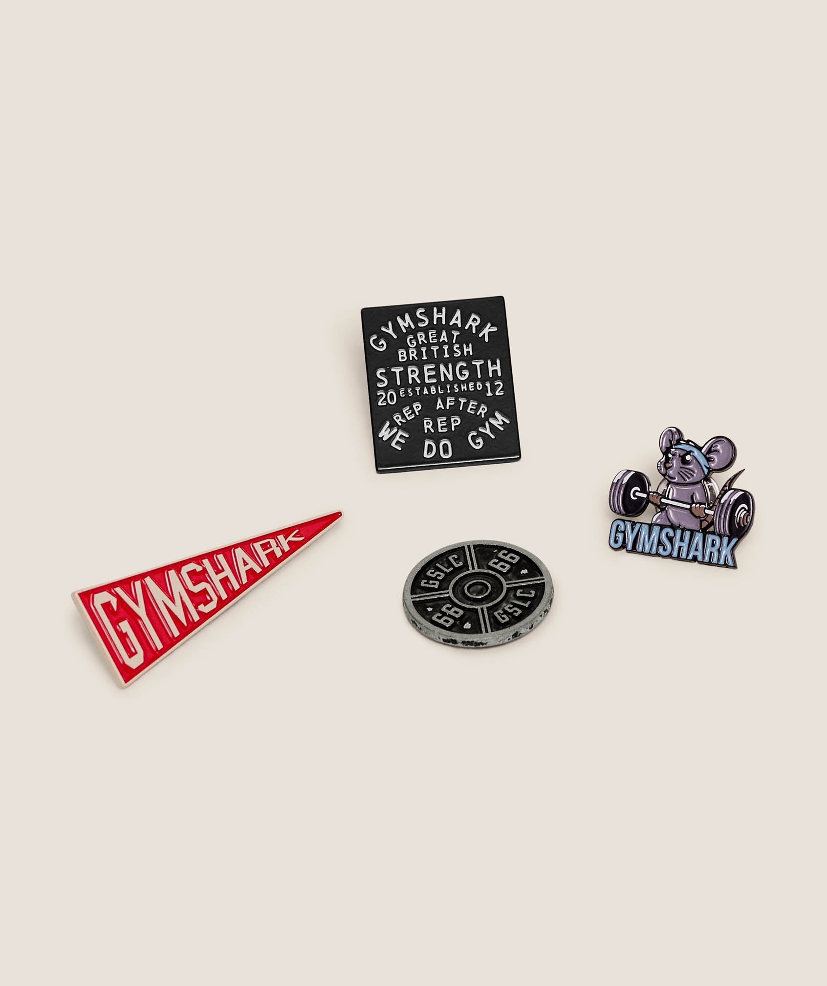 Gymshark GS Enamel Pin 4 Pack - Multi Pack