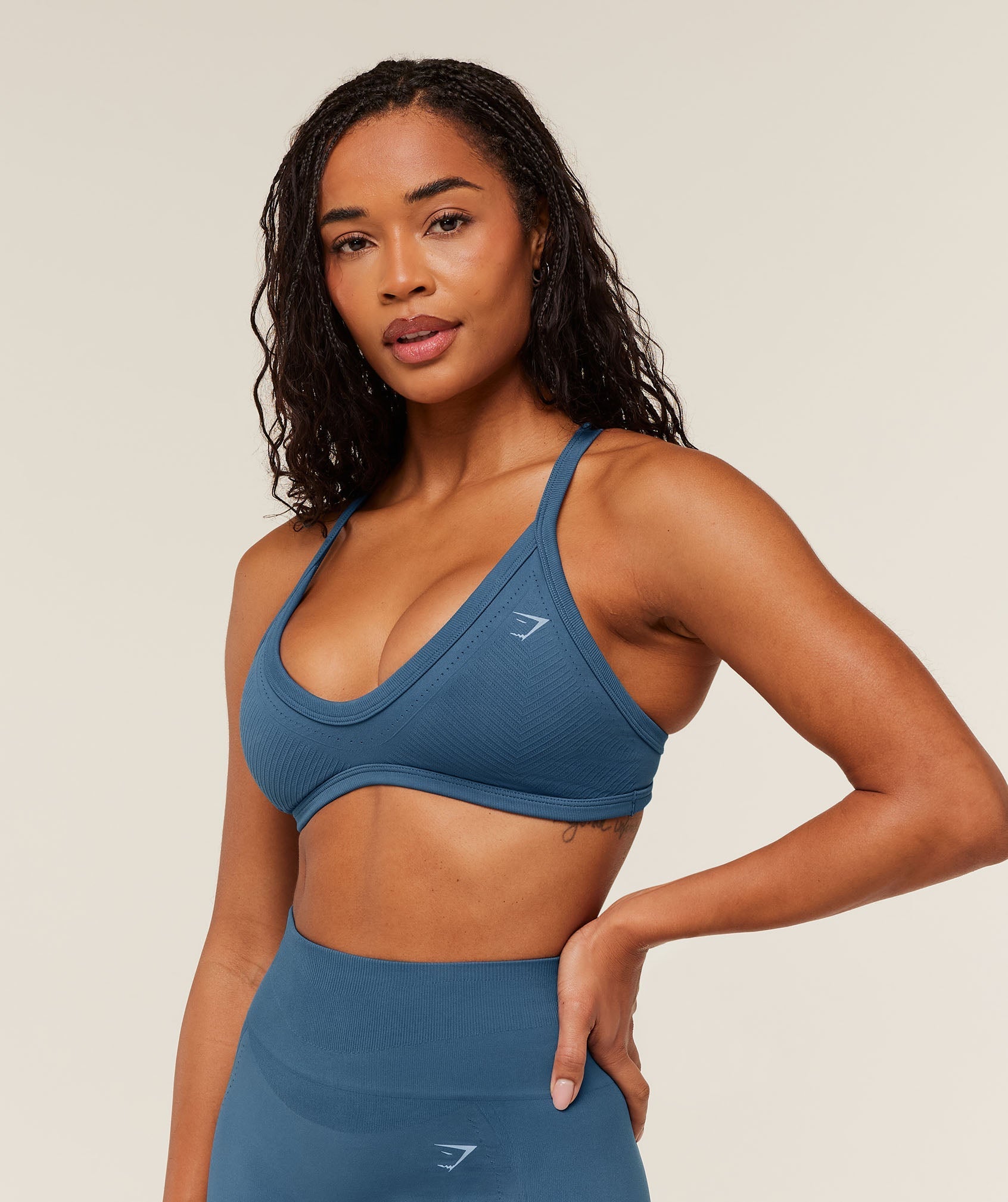 Gymshark Energise Seamless Sports Bra - Compound Blue