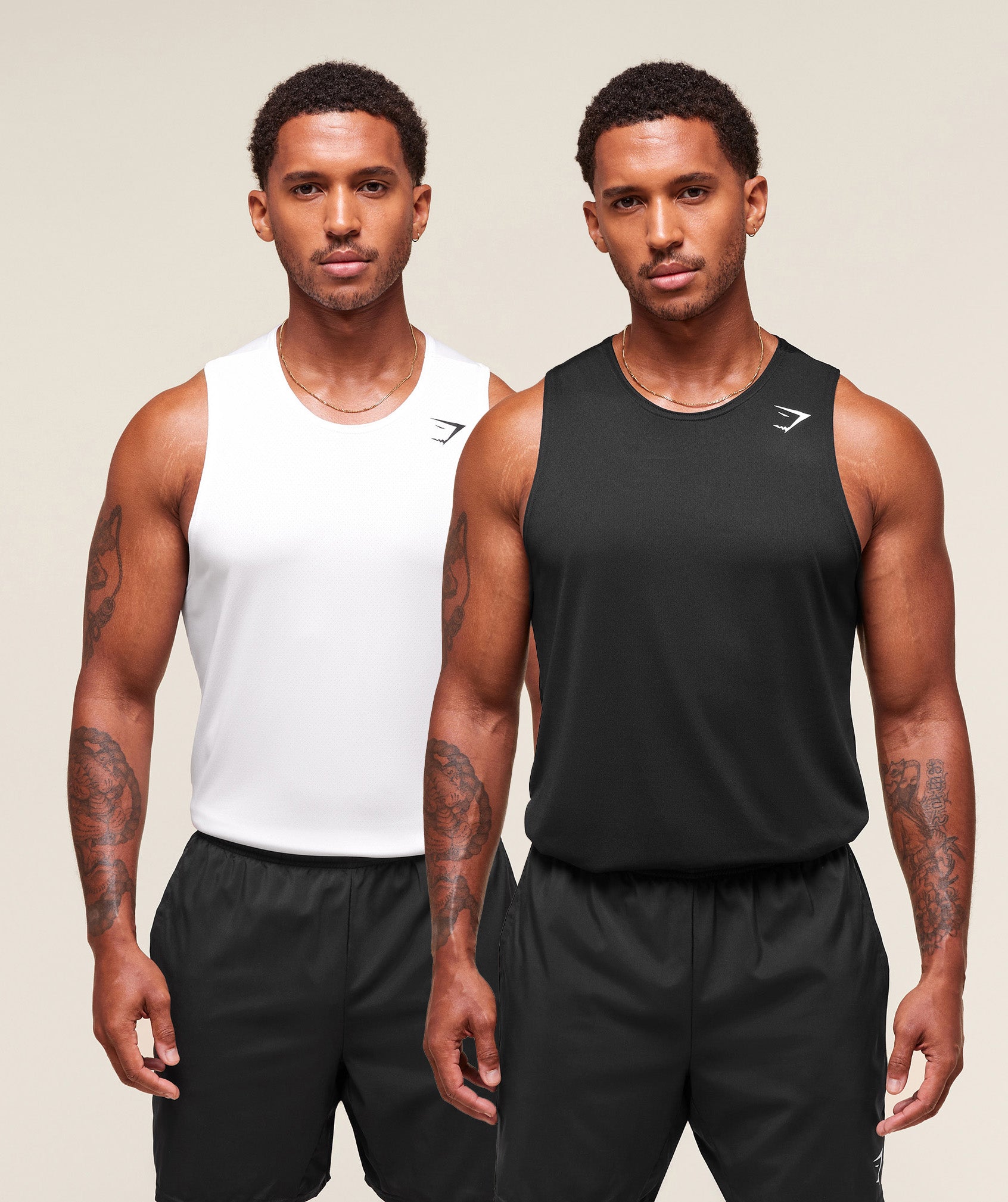 Gymshark Everyday Performance Tank 2 Pack - White/Black
