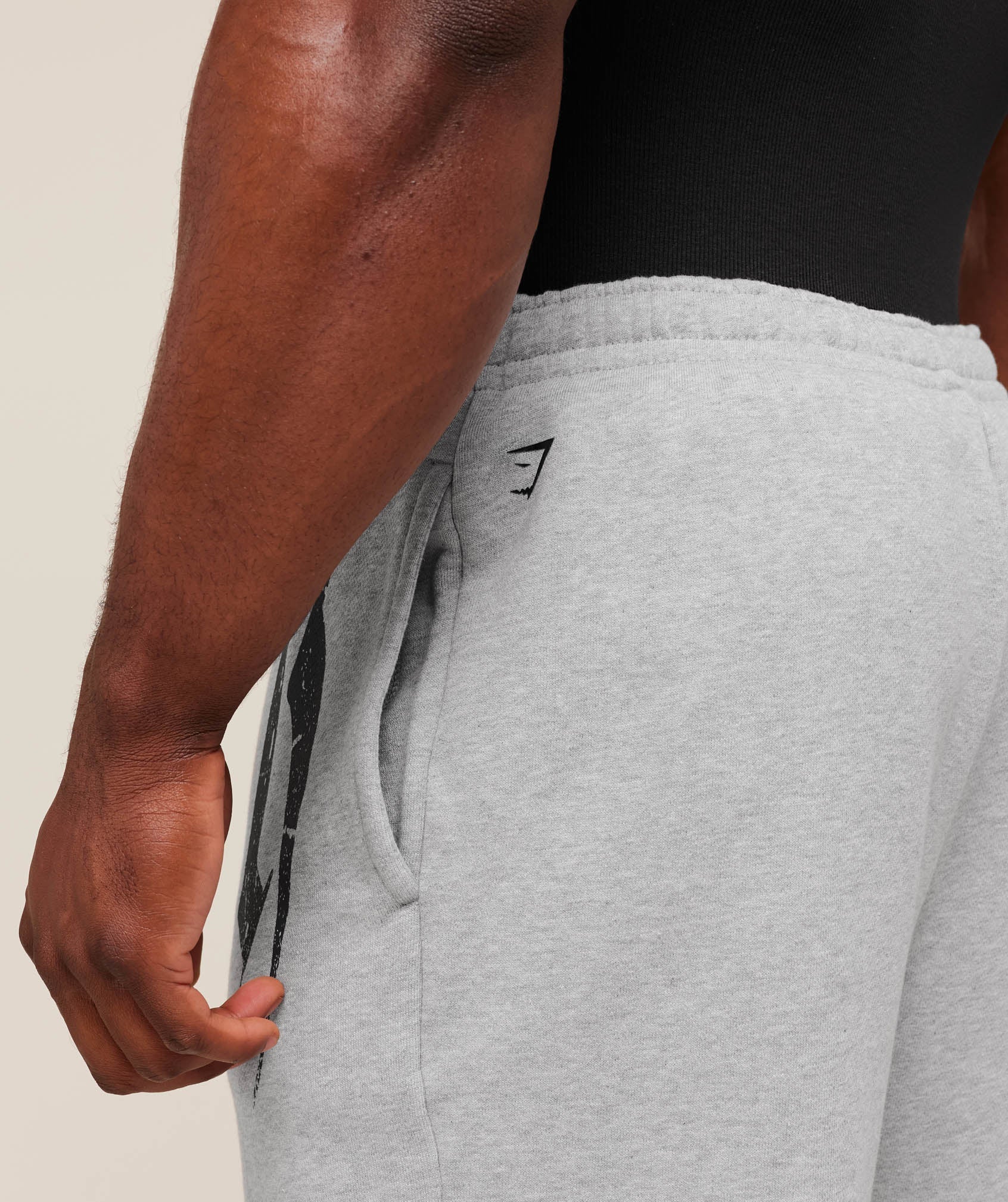 Gymshark Fade Graphic Straight Leg Jogger - Light Grey Core Marl