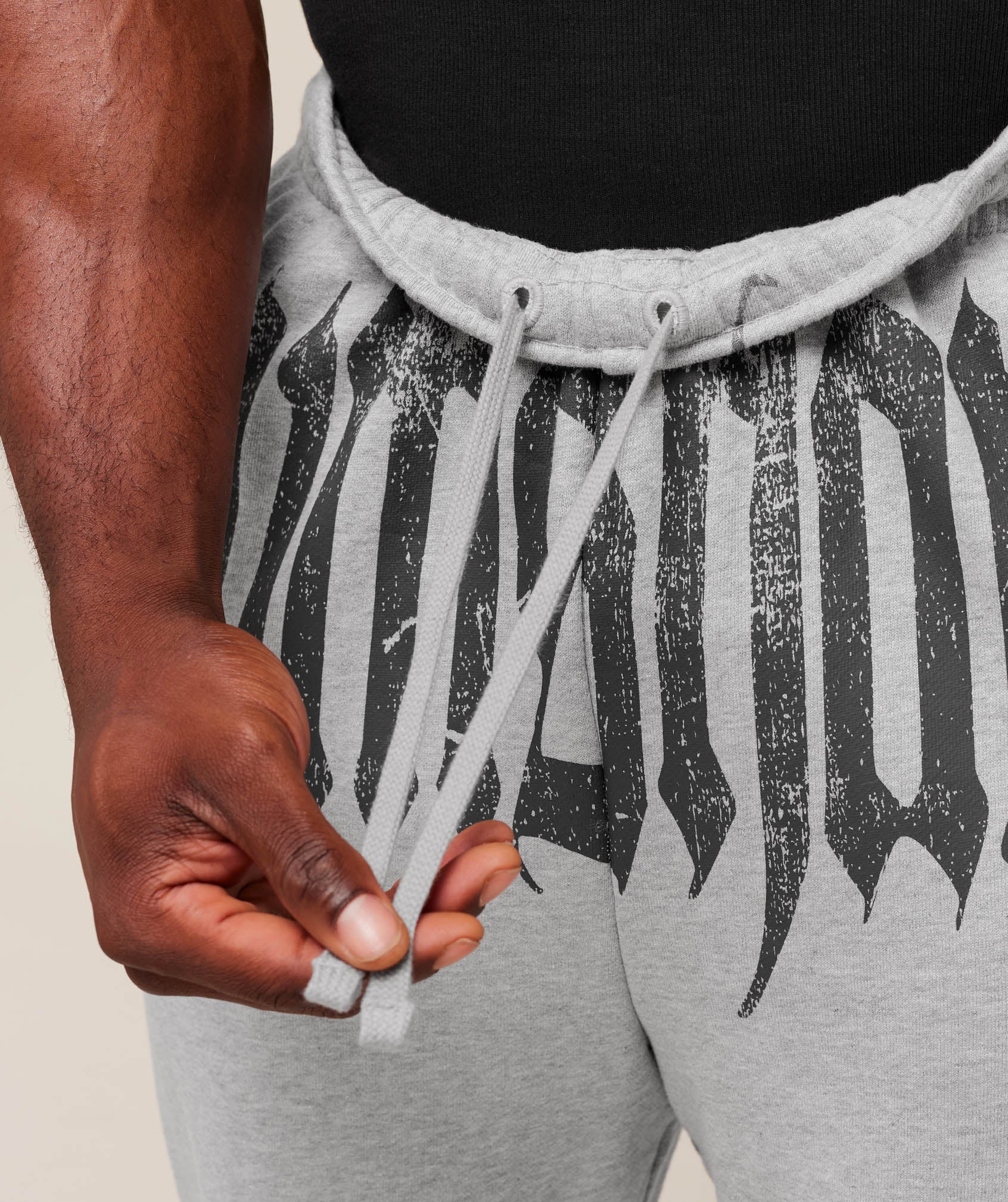 Gymshark Fade Graphic Straight Leg Jogger - Light Grey Core Marl