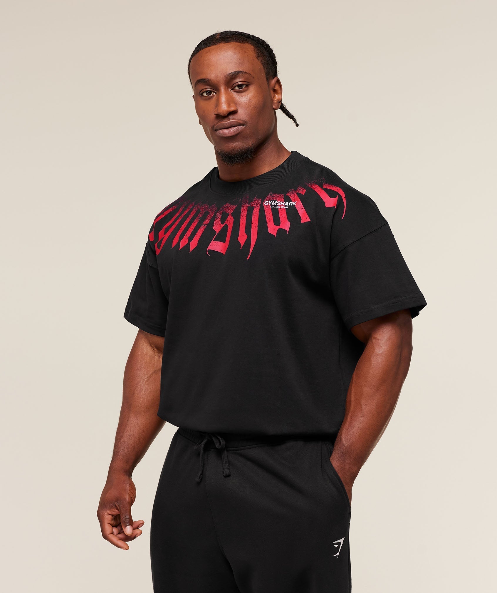 Gymshark Fade Graphic T-Shirt - GS Black