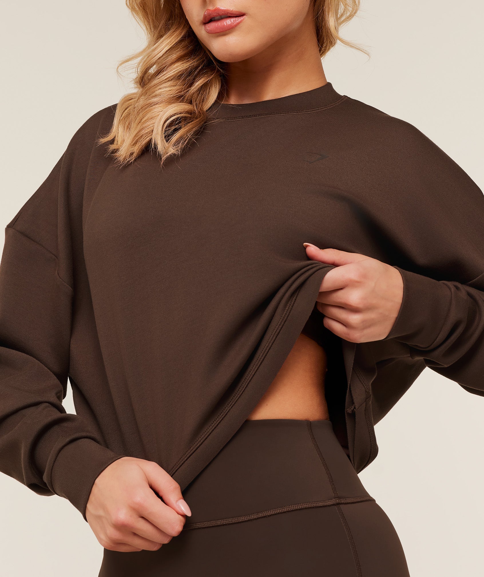 Gymshark Flow Long Sleeve Top - Archive Brown