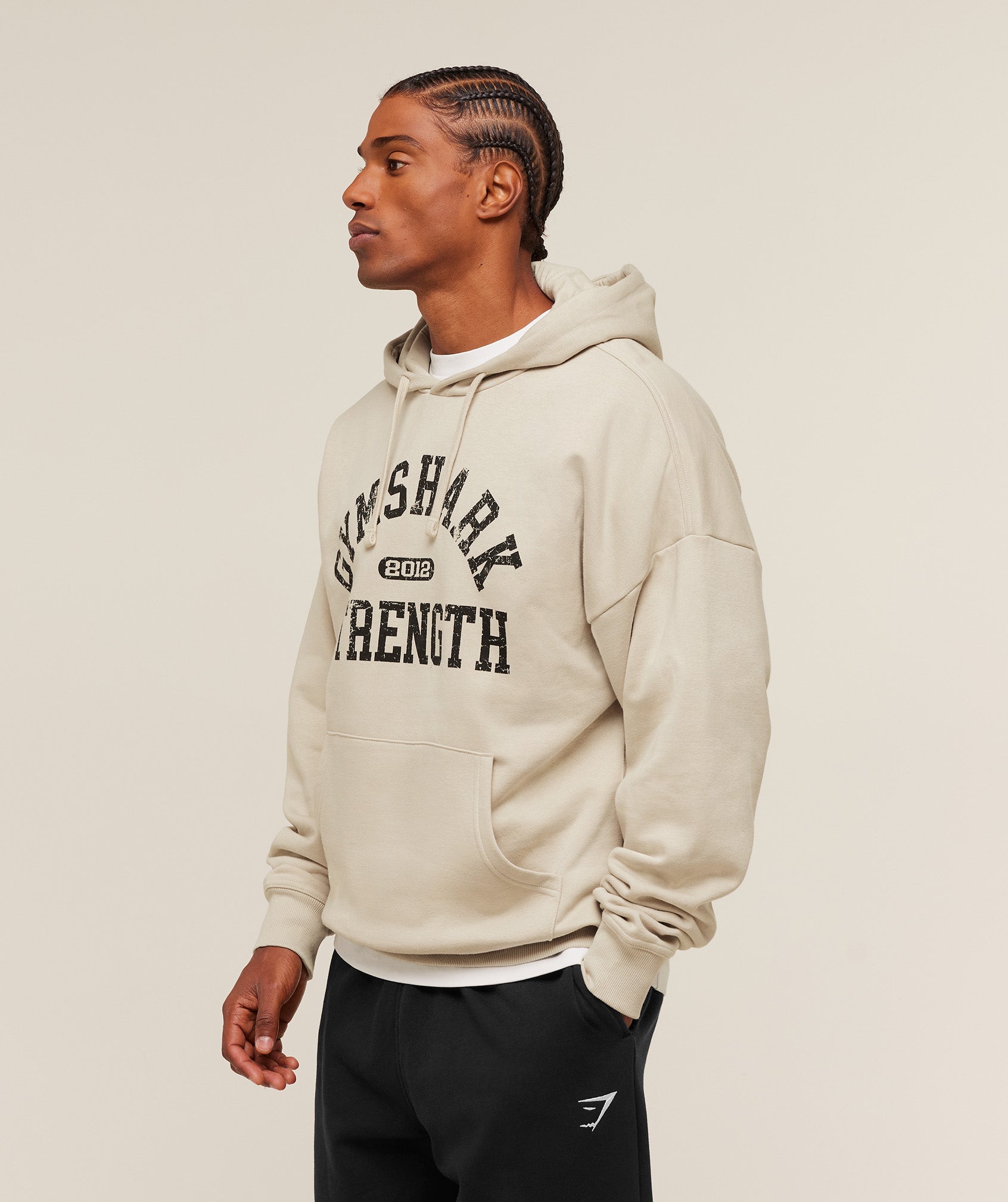 Gymshark 2012 Strength Hoodie - Pebble Grey
