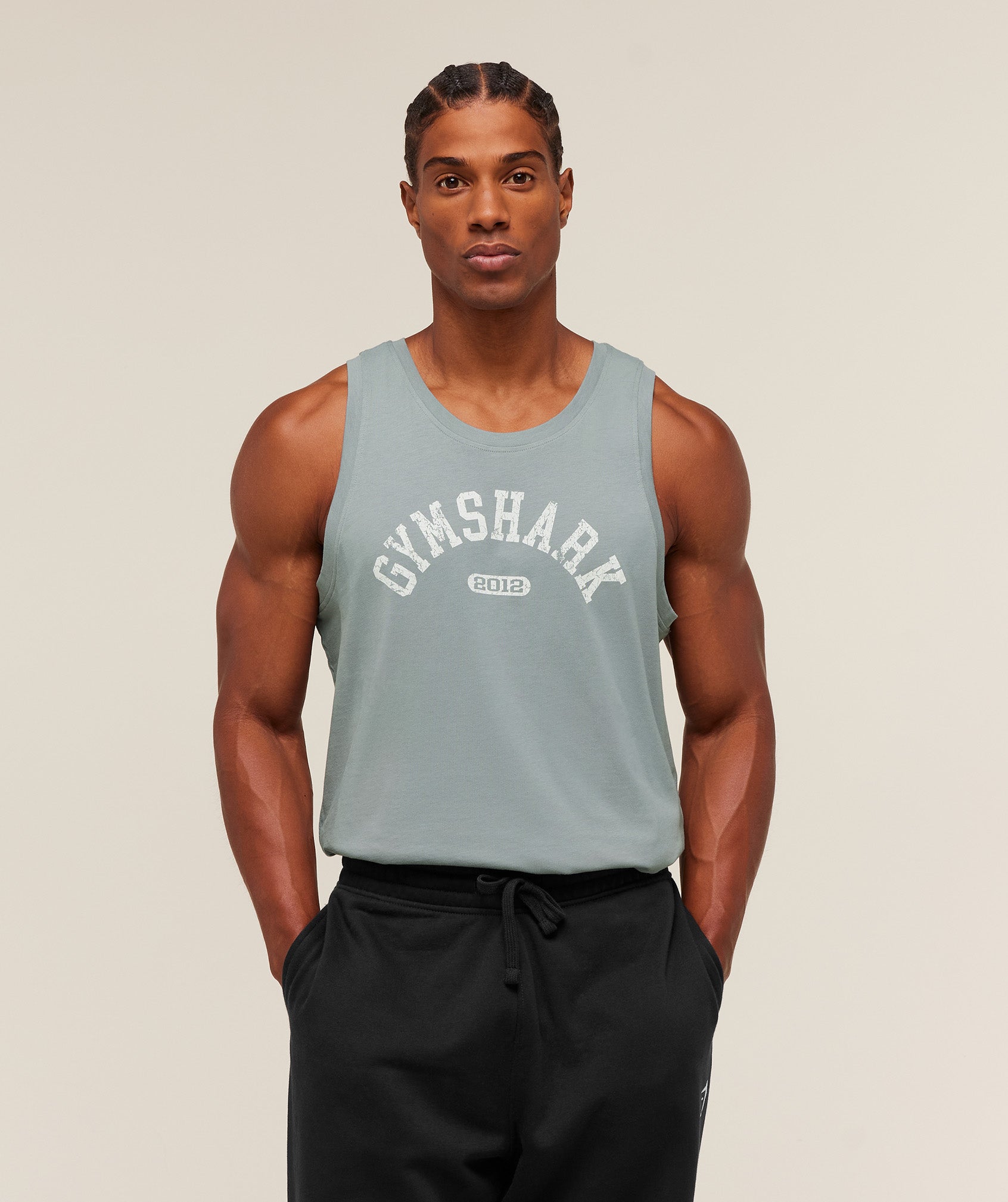Gymshark 2012 Strength Tank - Denim Grey