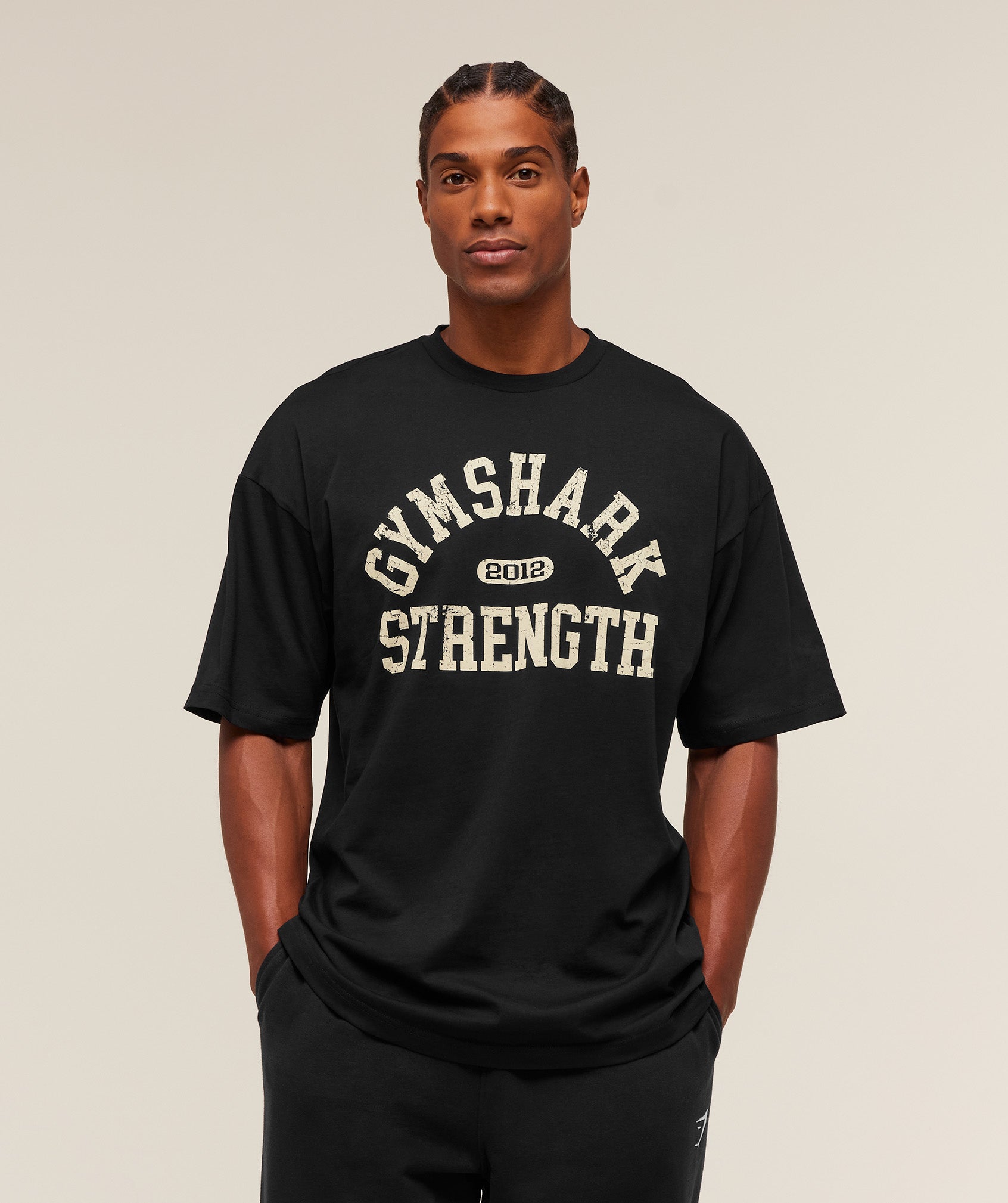 Gymshark 2012 Strength T-Shirt - Black