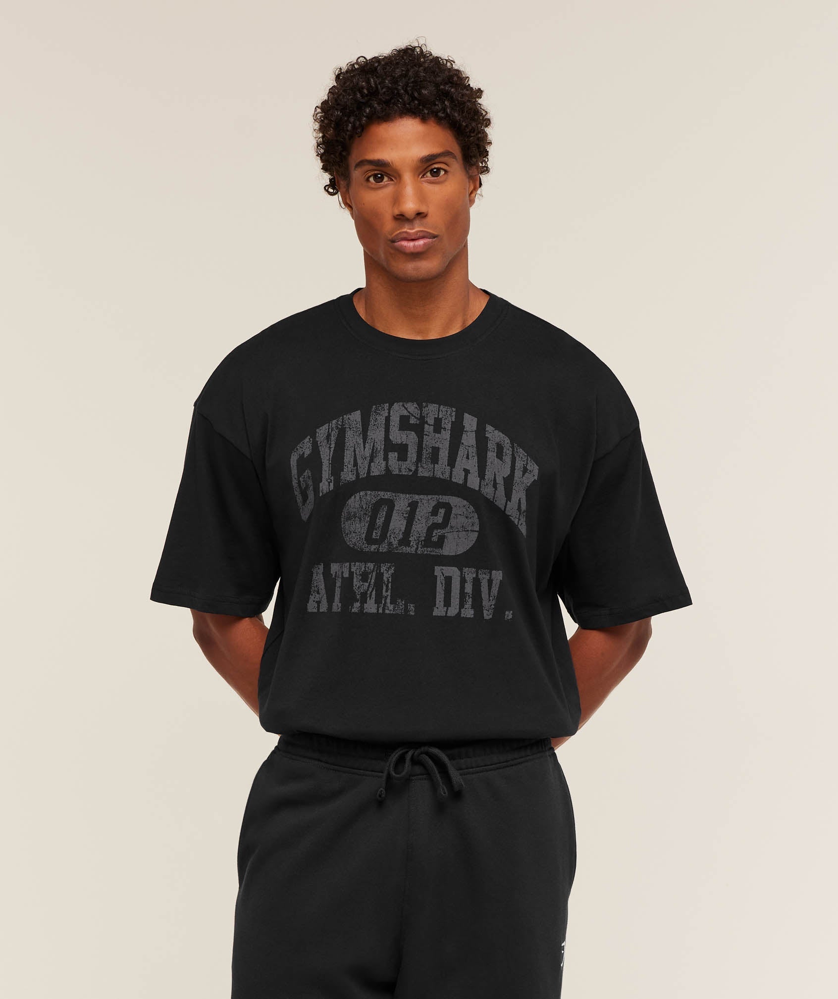 Gymshark Athletic Division Graphic T-Shirt - GS Black