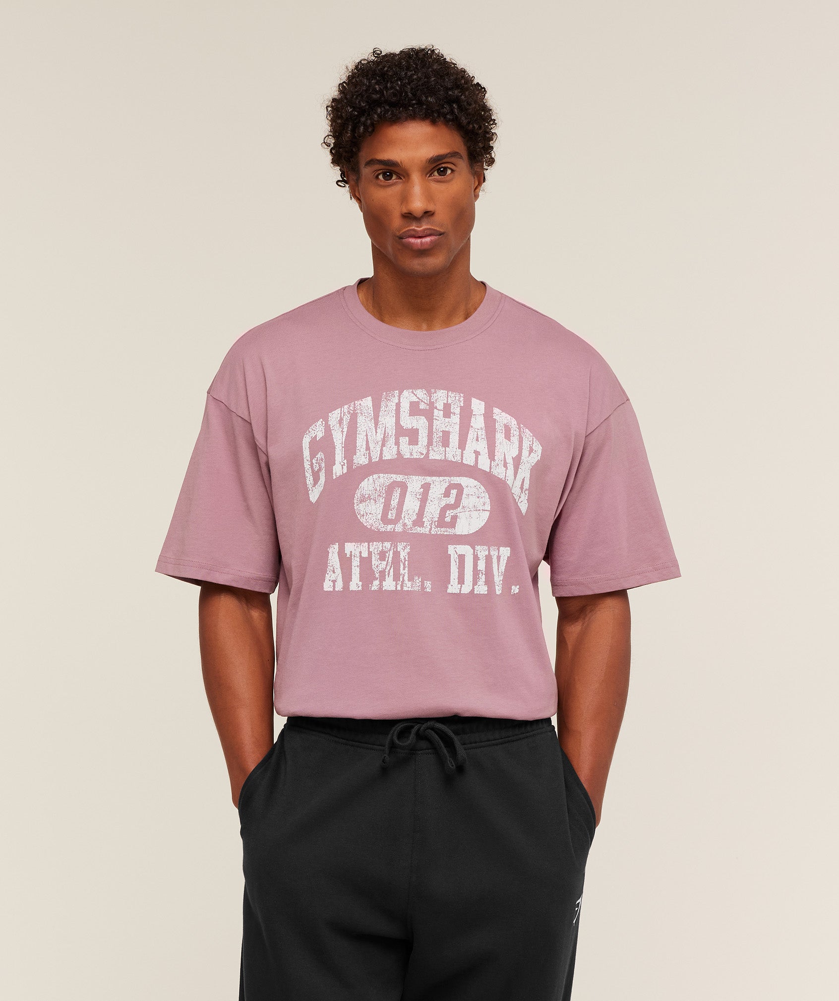 Gymshark Athletic Division Graphic T-Shirt - Calm Pink
