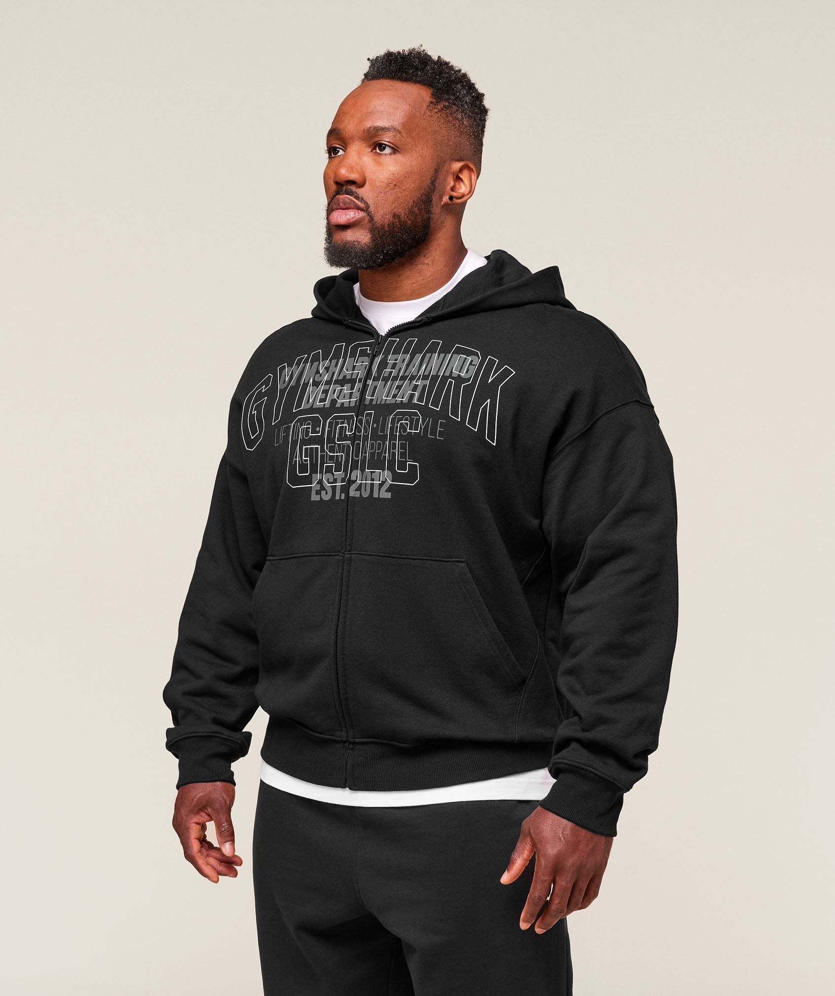 Gymshark Authentic Apparel Zip Up Hoodie - Black