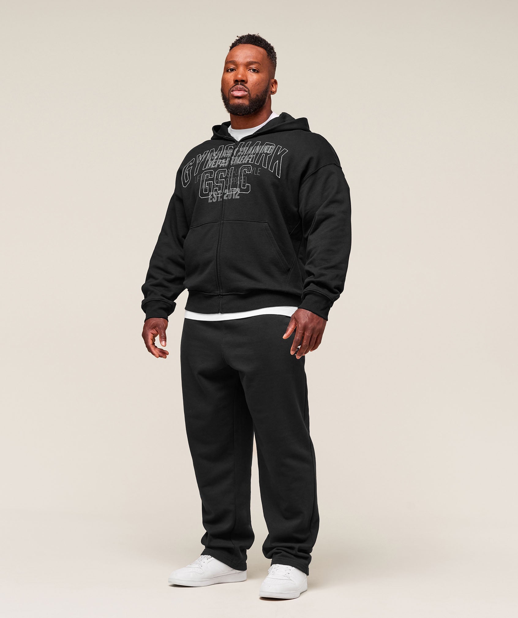 Gymshark Authentic Apparel Zip Up Hoodie - Black