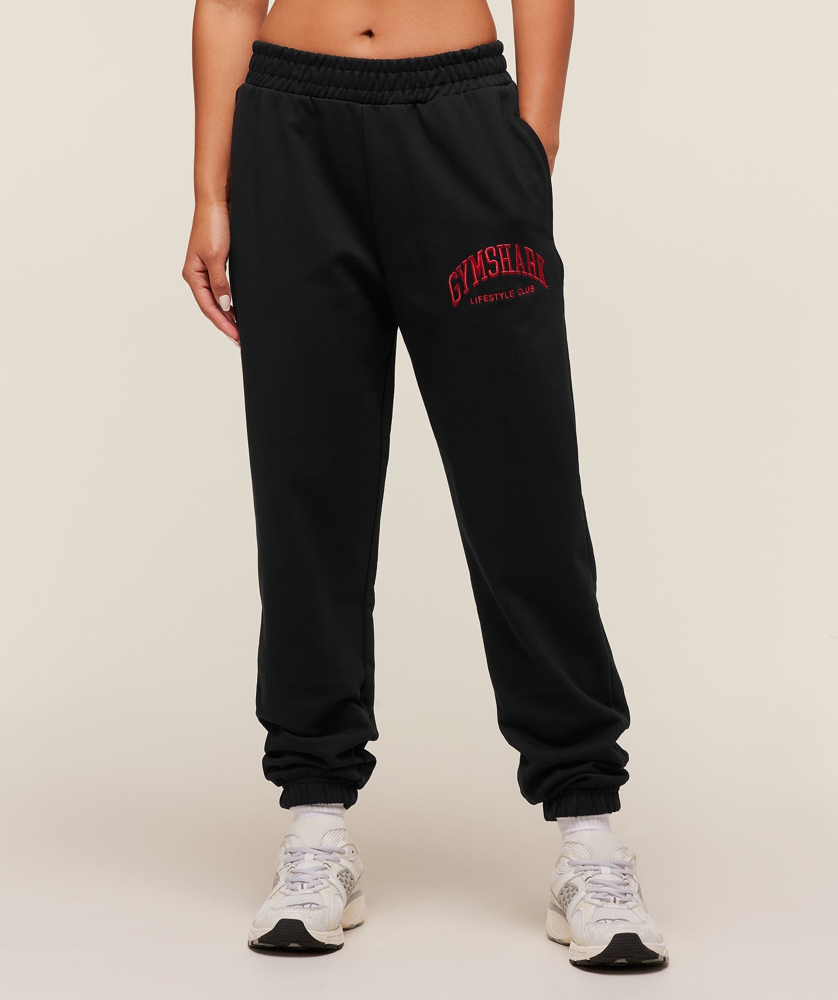 Gymshark Collegiate Graphic Joggers - Black