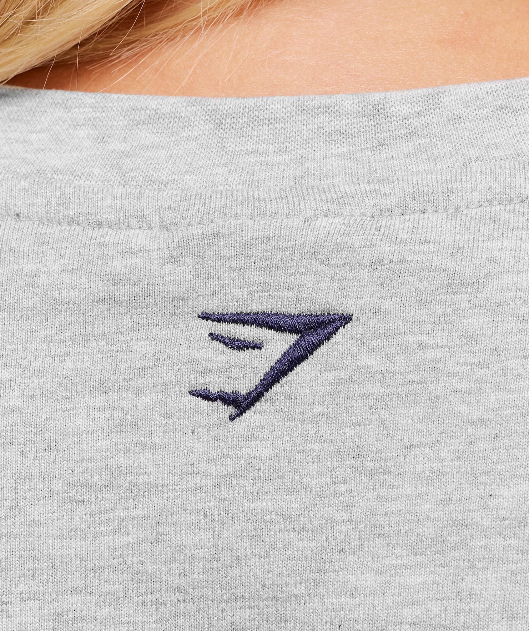 Gymshark Collegiate Graphic T-Shirt - Light Grey Core Marl